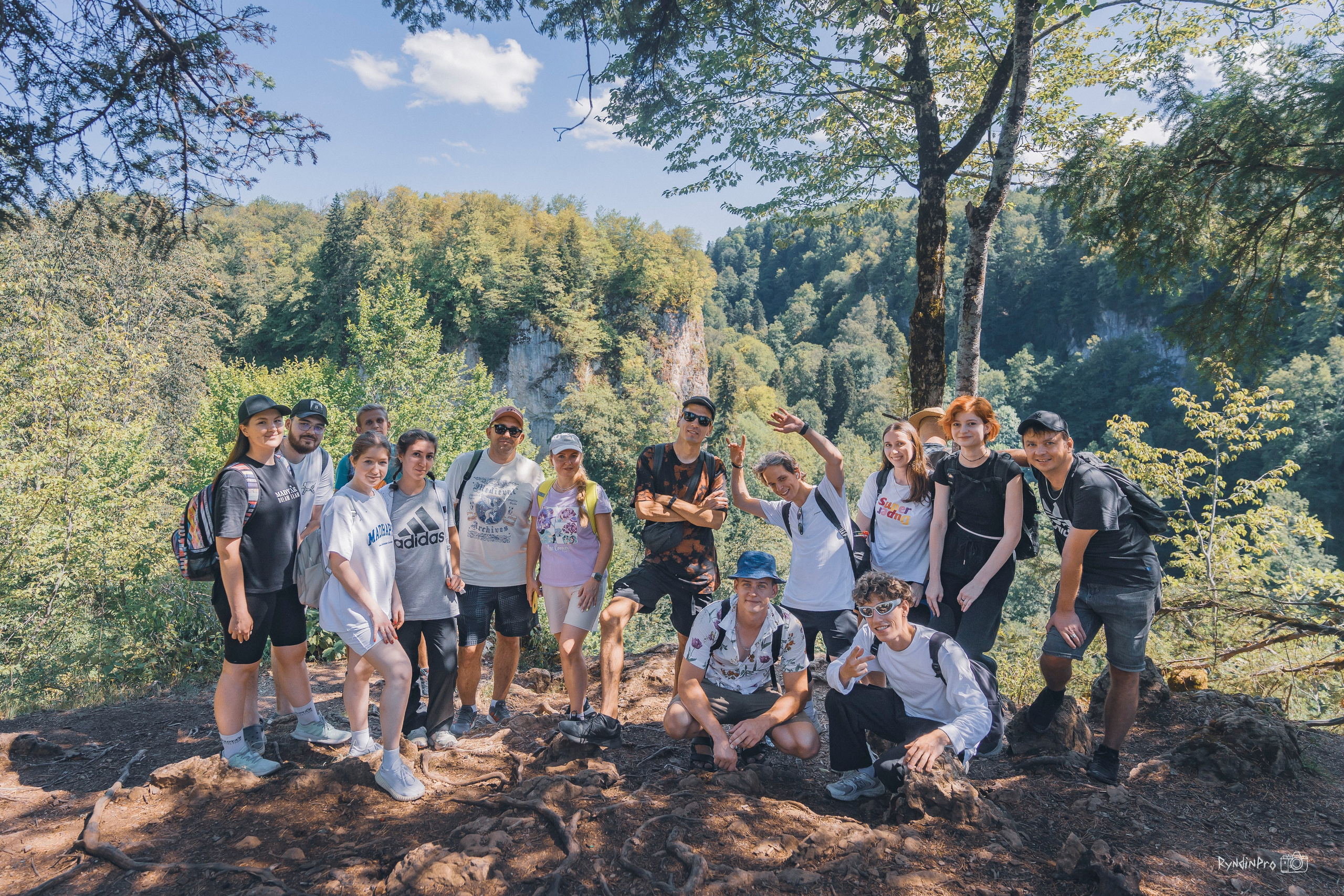 Поход на Орлиную полку + Университетский водопад с командой Мадьяр 15.08.24. Репортажный фотограф в Краснодаре Рындин Дмитрий