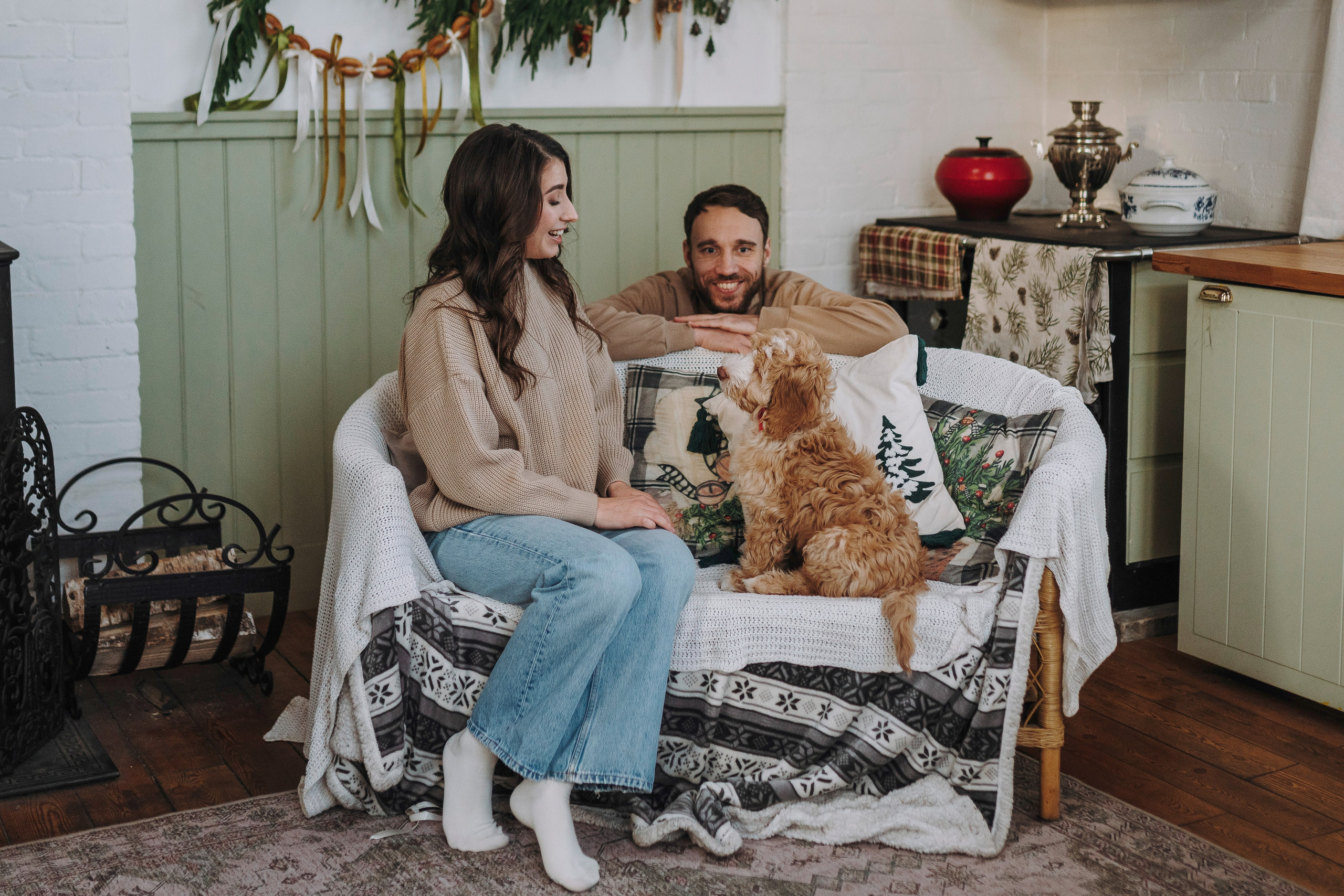 Мёрфи, Таня и Антон. Фотограф анималист в Спб недорого Олеся Майорова