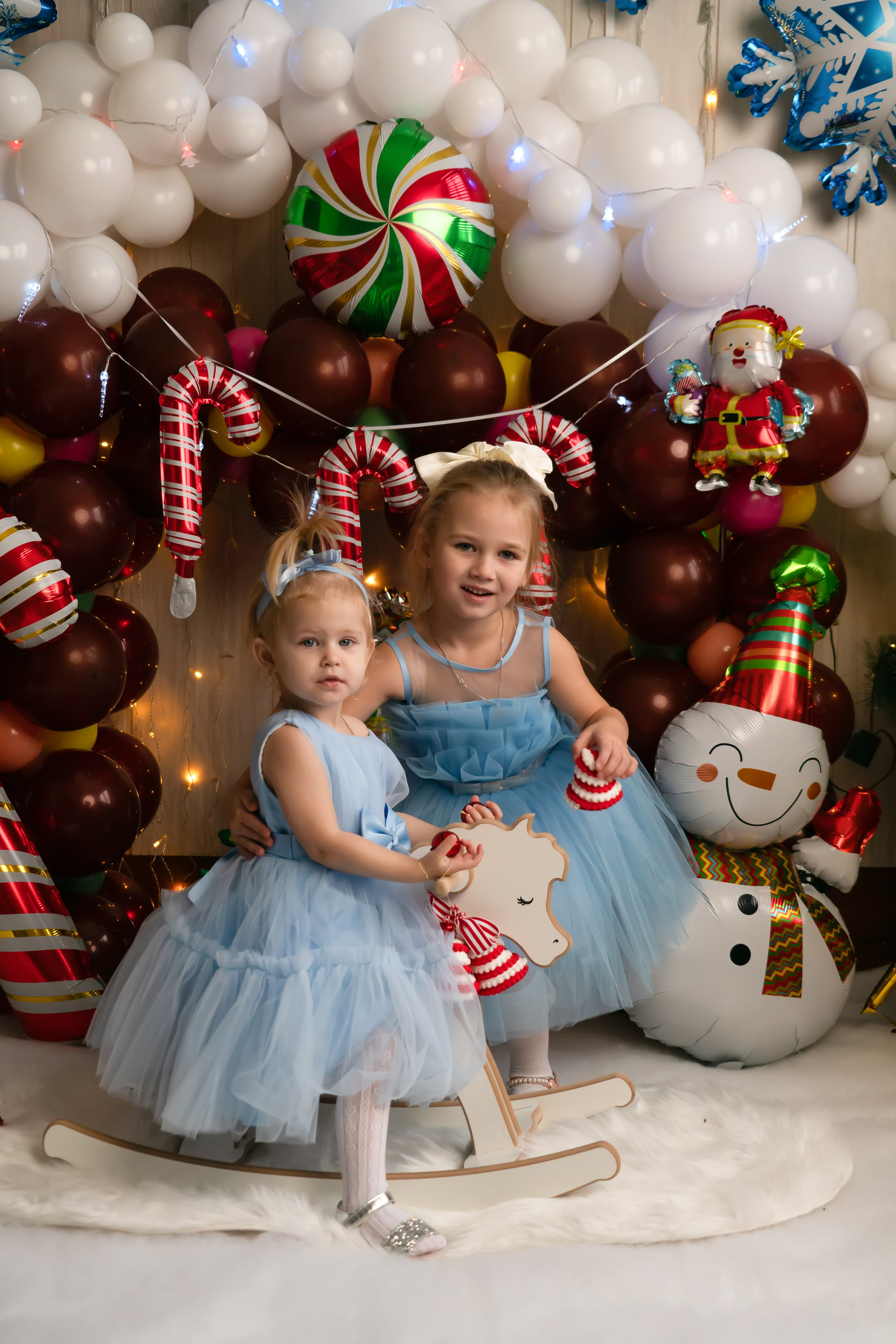 Бабушка и 2 сестренки- Новый год. Семейный и детский фотограф Тула Ясногорск Тульская область Надежда Кукушкина