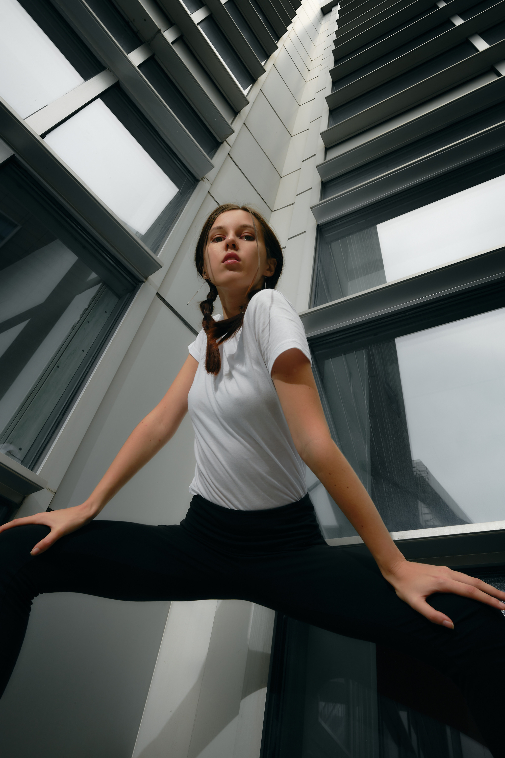 In the lines of buildings