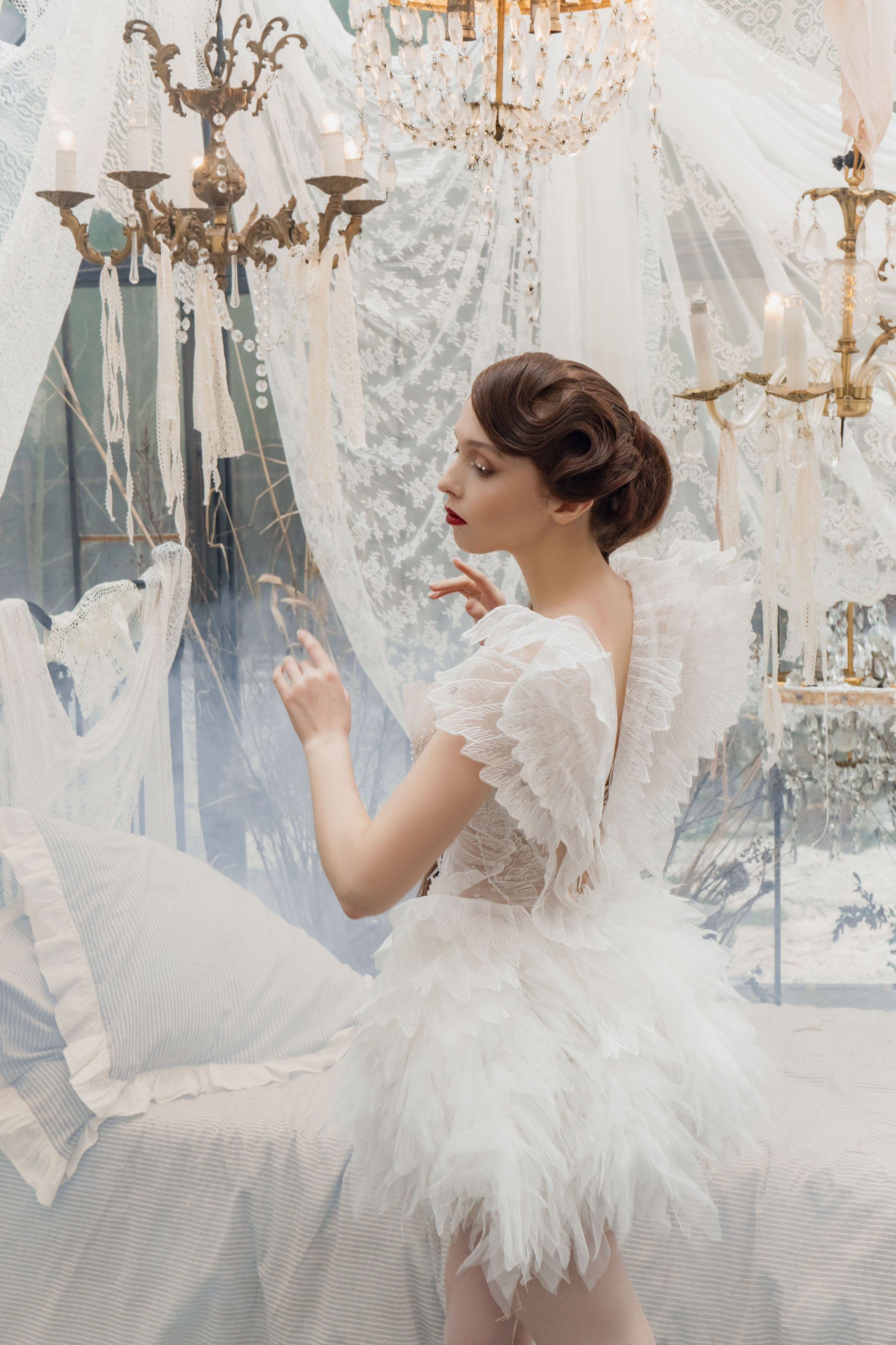 Лебедь в будуаре. Проект «Сны Синицы» — Волшебные фотосессии