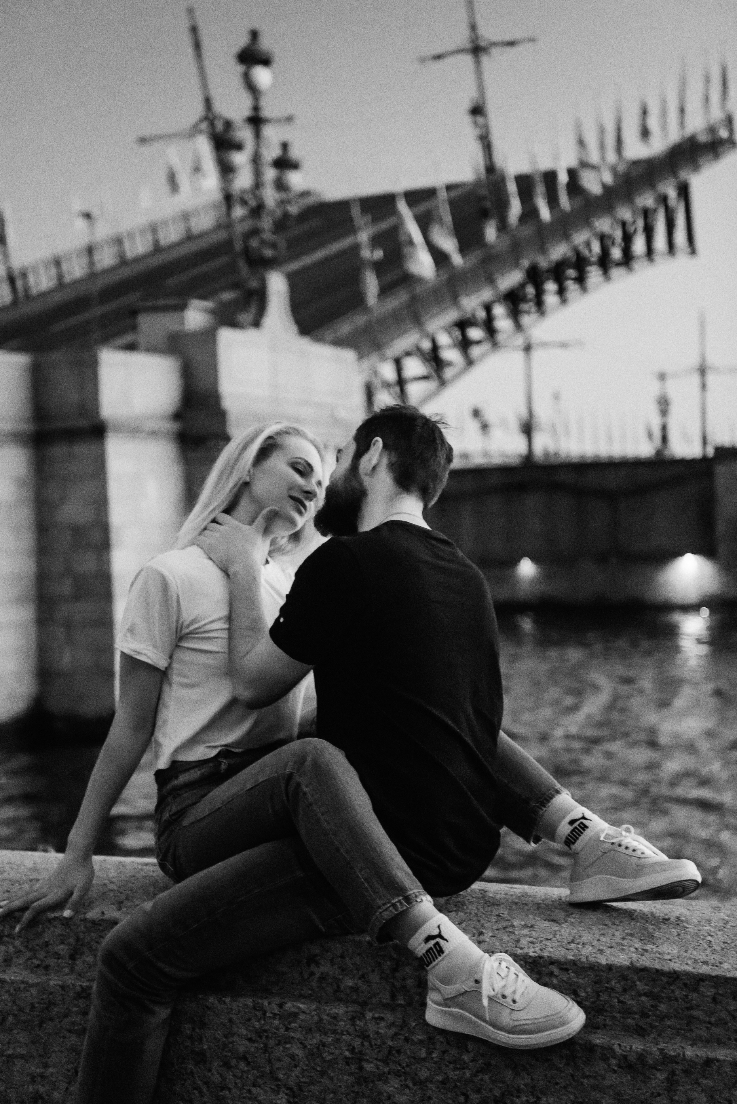 Лера и Женя. Разводные мосты. Рассвет. Свадебный фотограф в Санкт-Петербурге София Шубик