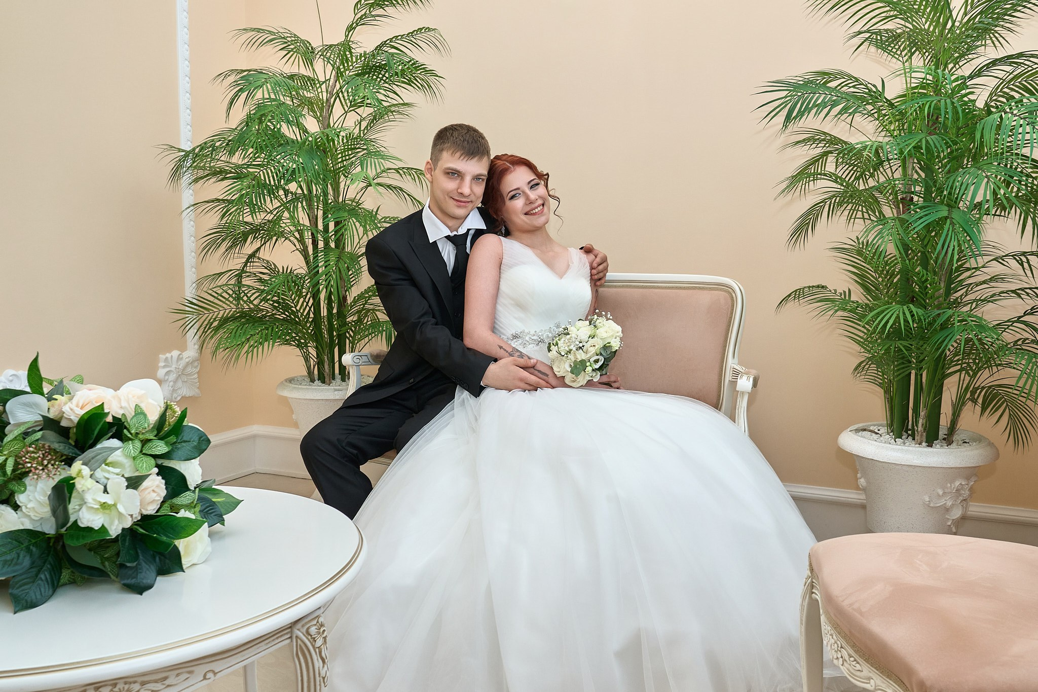 Фотосессия перед свадебной церемонией