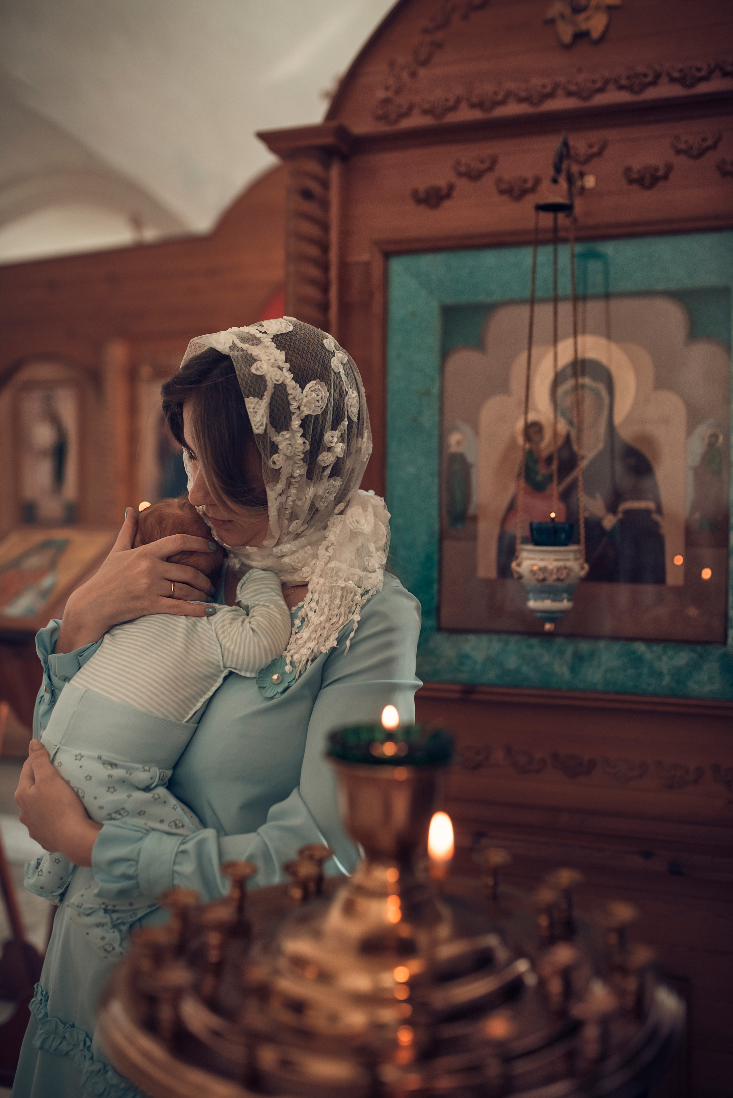 Таинство Крещения Храм Входа Господня в Иерусалим. Семейный фотограф Олеся Батурина Рязань