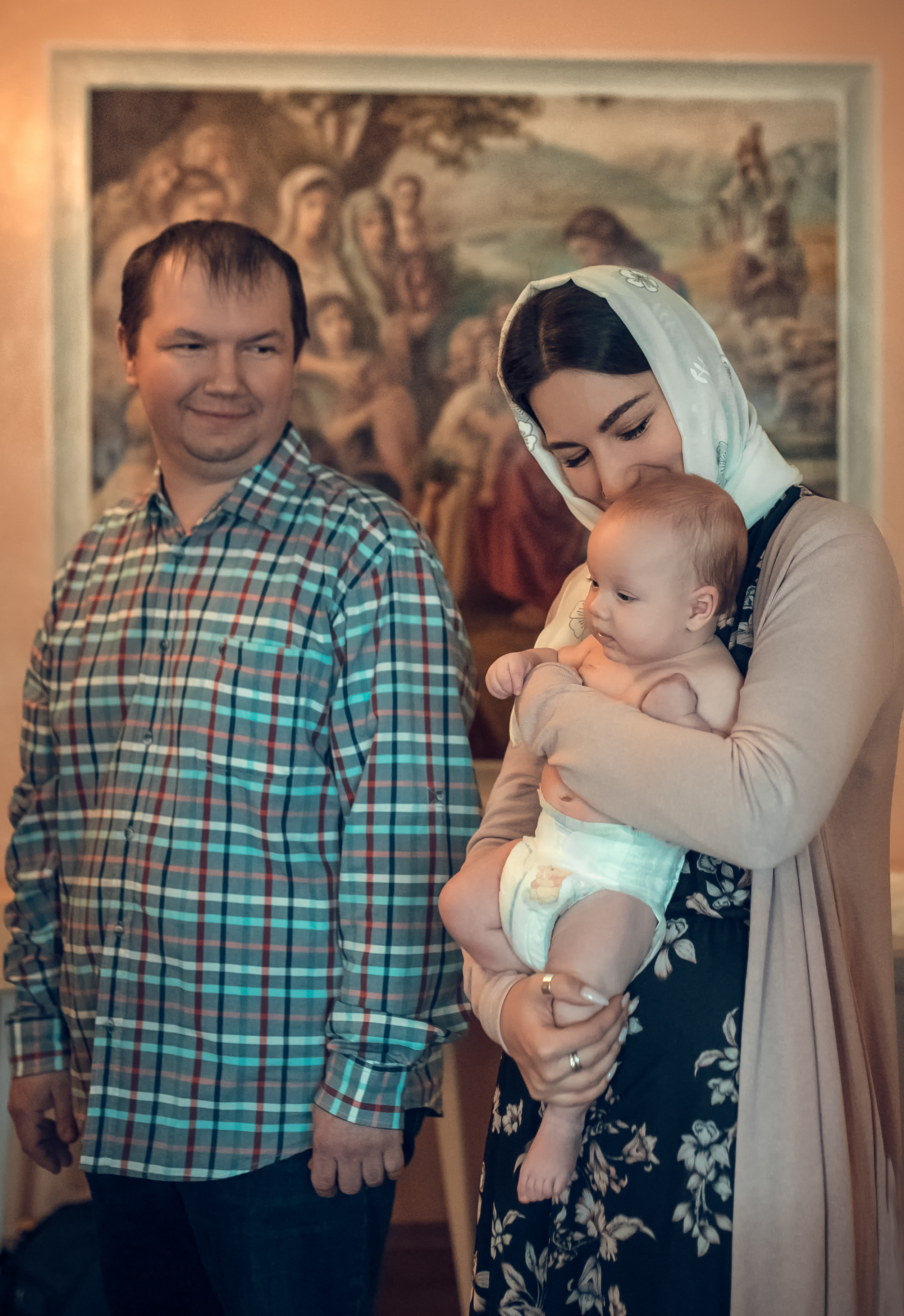 Таинство Крещения Церковь Иоакима и Анны при Борисоглебском соборе. Семейный фотограф Олеся Батурина Рязань