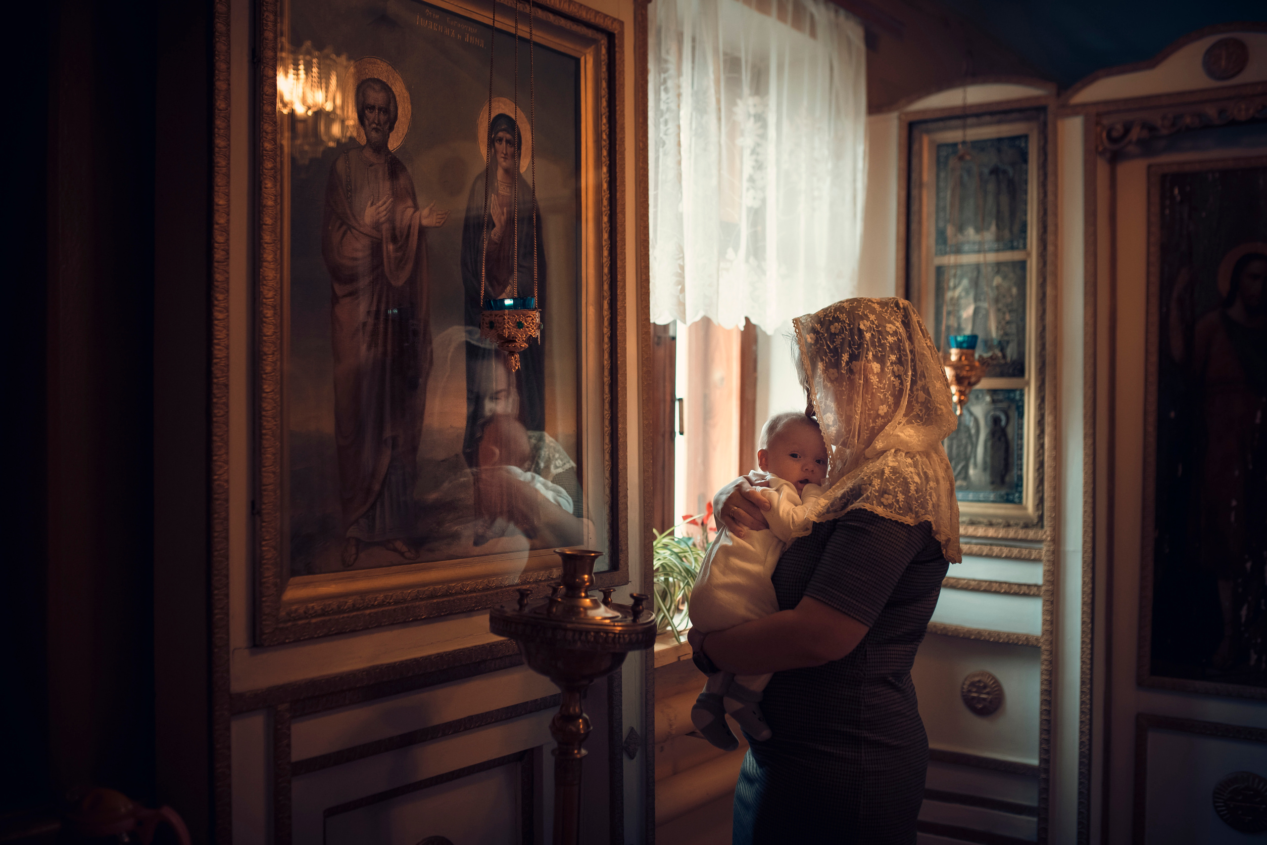 Таинство Крещения Церковь Иоакима и Анны при Борисоглебском соборе. Семейный фотограф Олеся Батурина Рязань