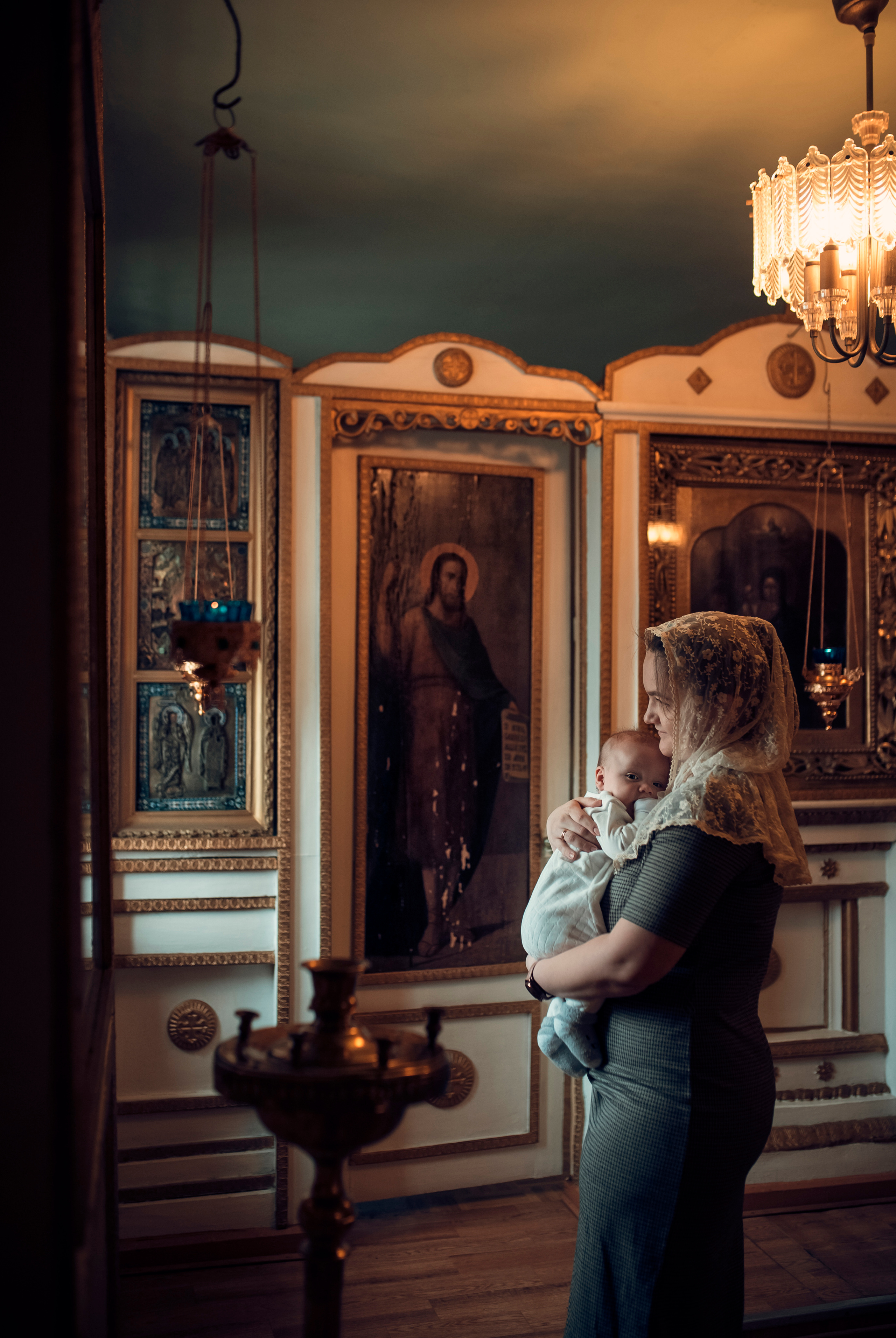 Таинство Крещения Церковь Иоакима и Анны при Борисоглебском соборе. Семейный фотограф Олеся Батурина Рязань