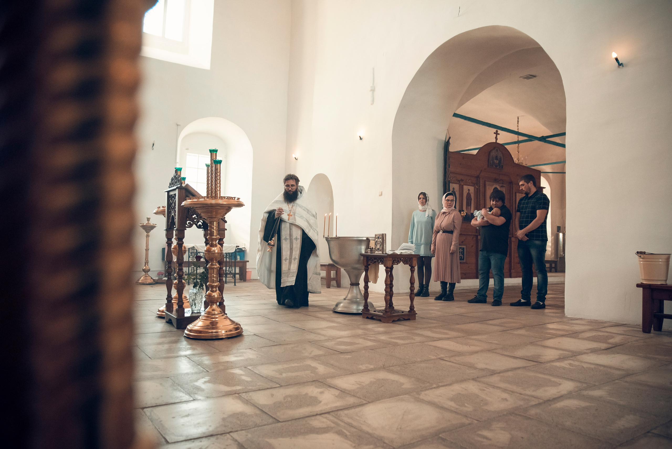 Таинство Крещения Храм Входа Господня в Иерусалим. Семейный фотограф Олеся Батурина Рязань