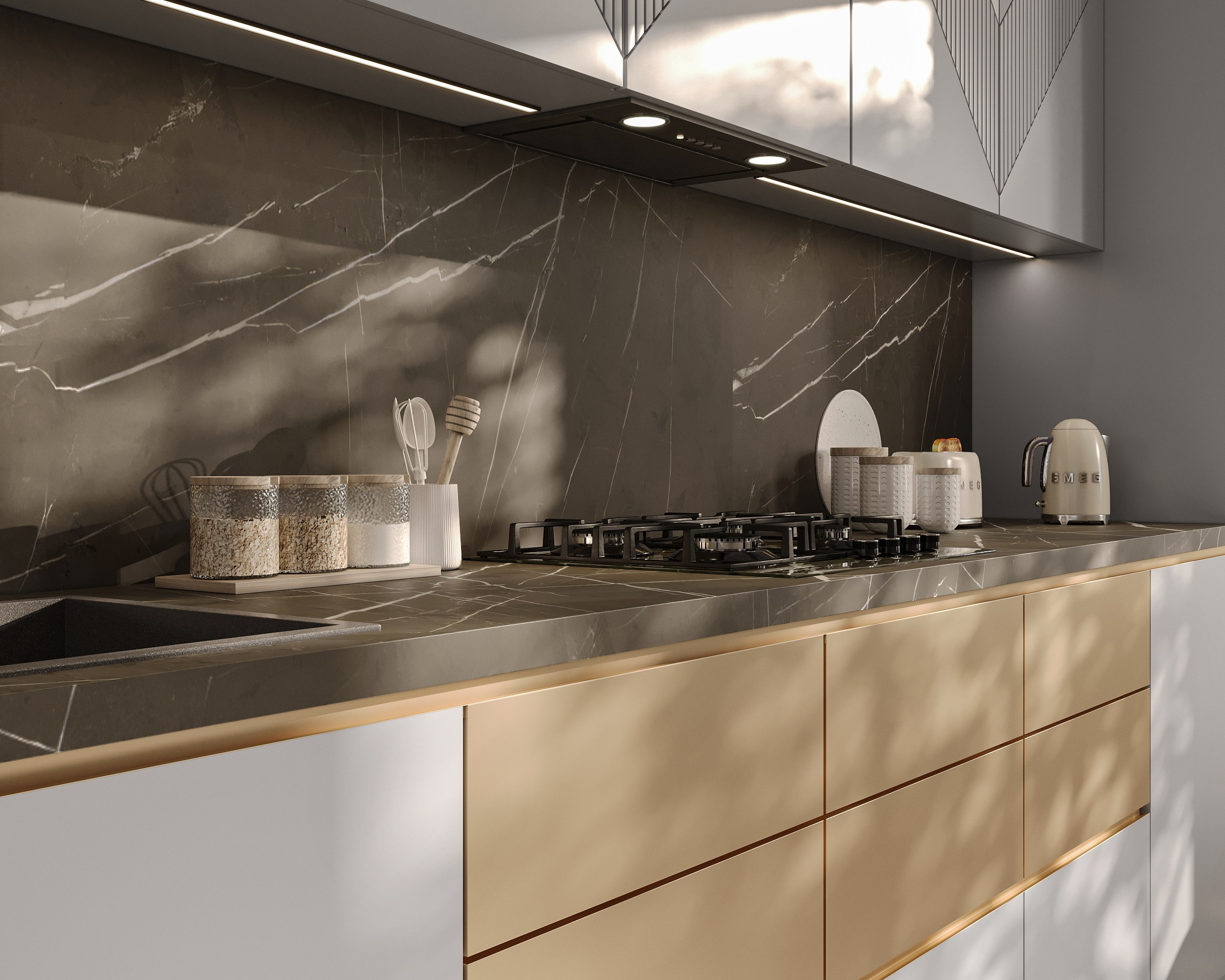 MKR кухонные гарнитуры (предметная 3D визуализация). Королёва Анастасия | 3D визуализатор