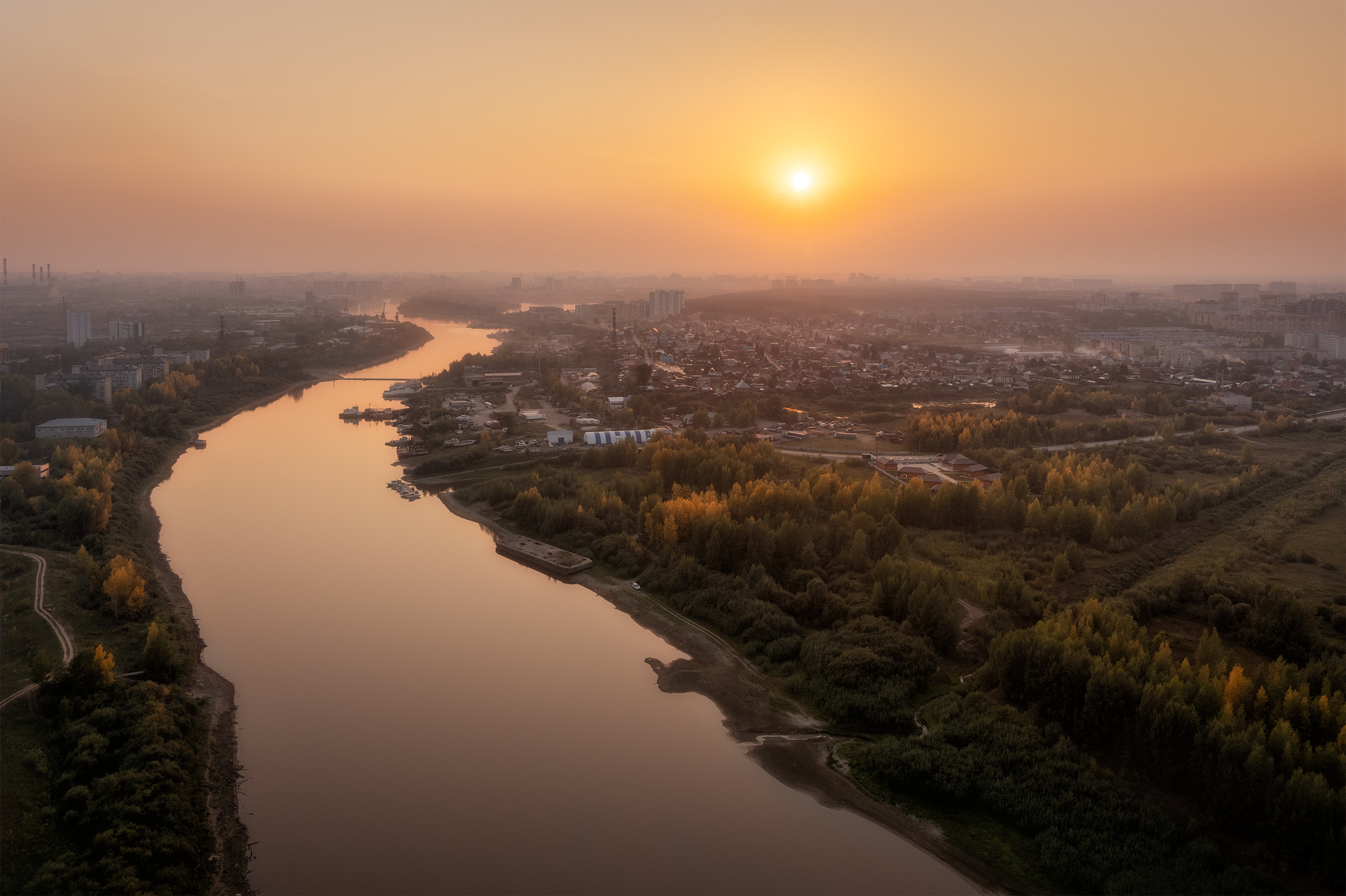 Закат над Тюменью