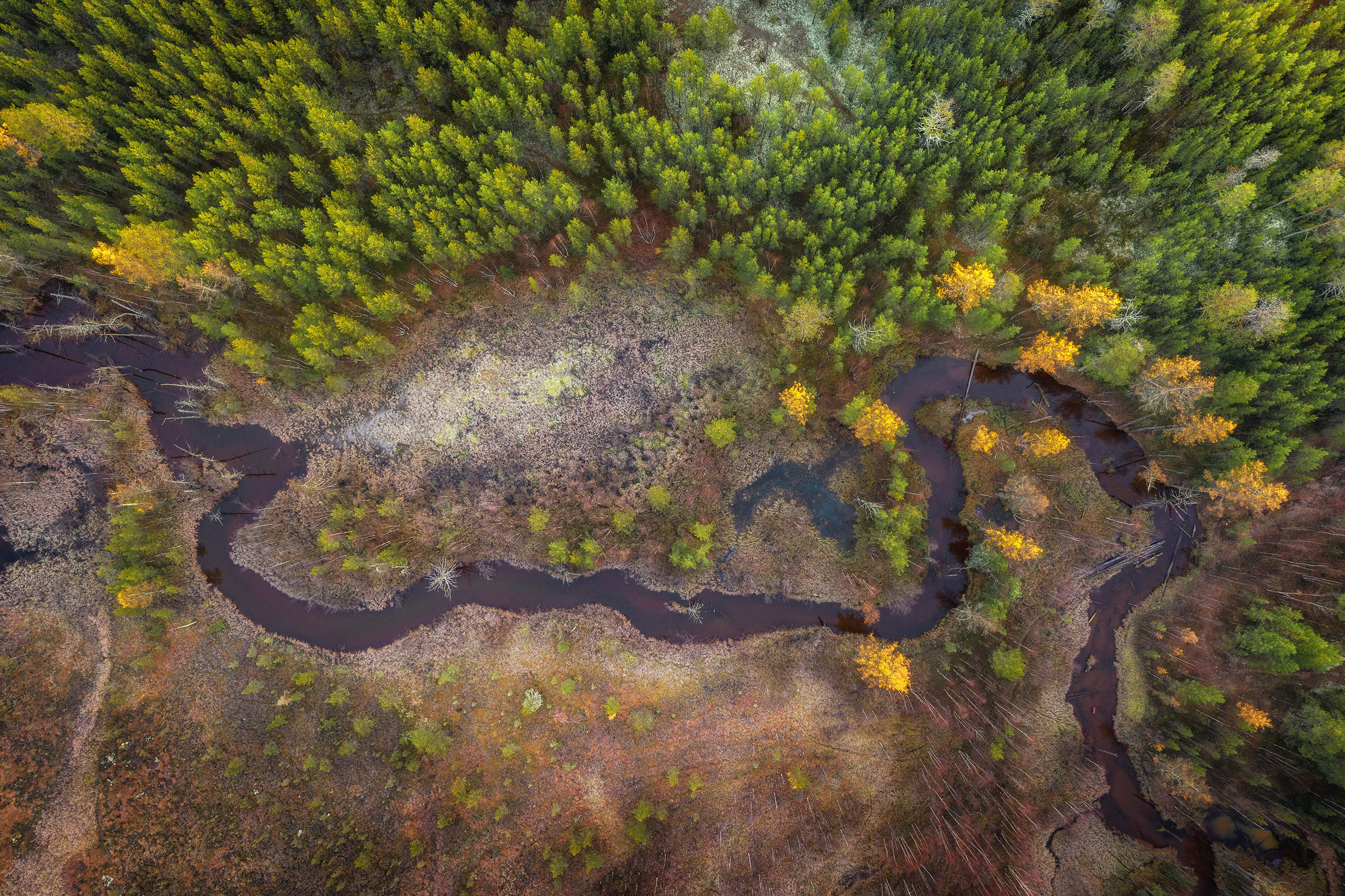 Съемка с воздуха реки Нанкпёх