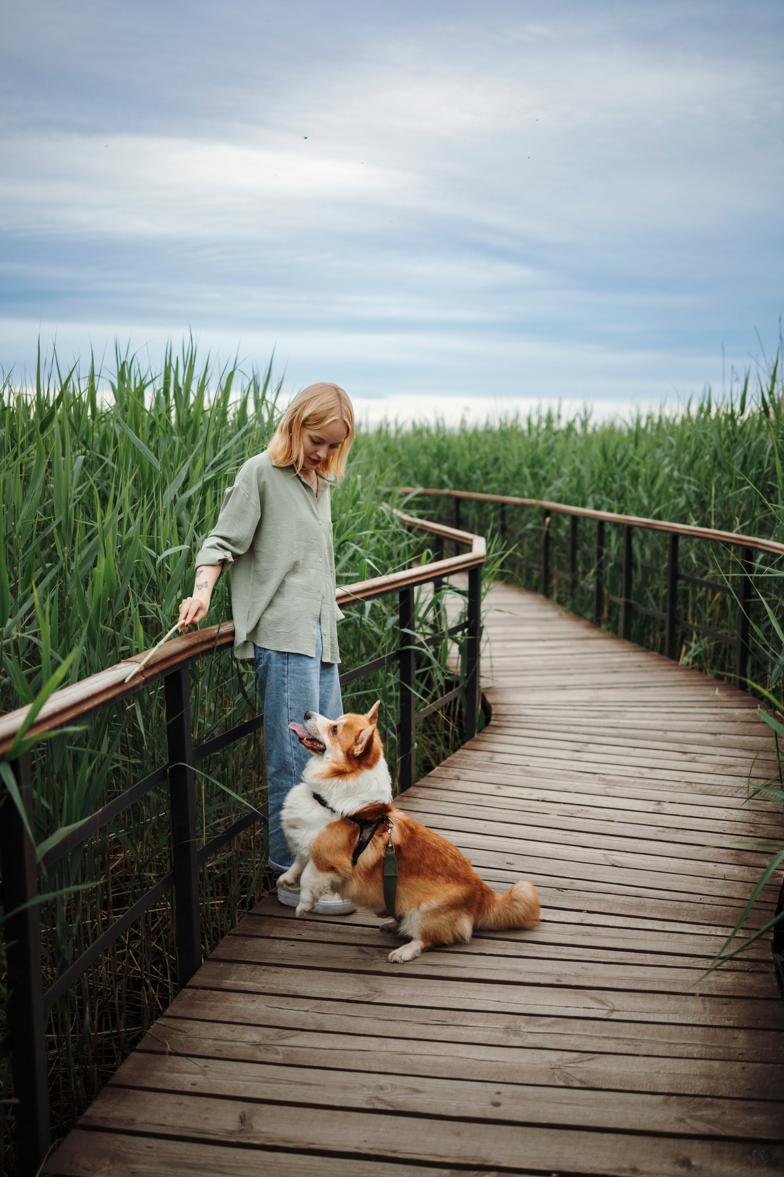 Даша и корги Рудик. Фотограф-анималист в Санкт-Петеребурге Титова Алиса