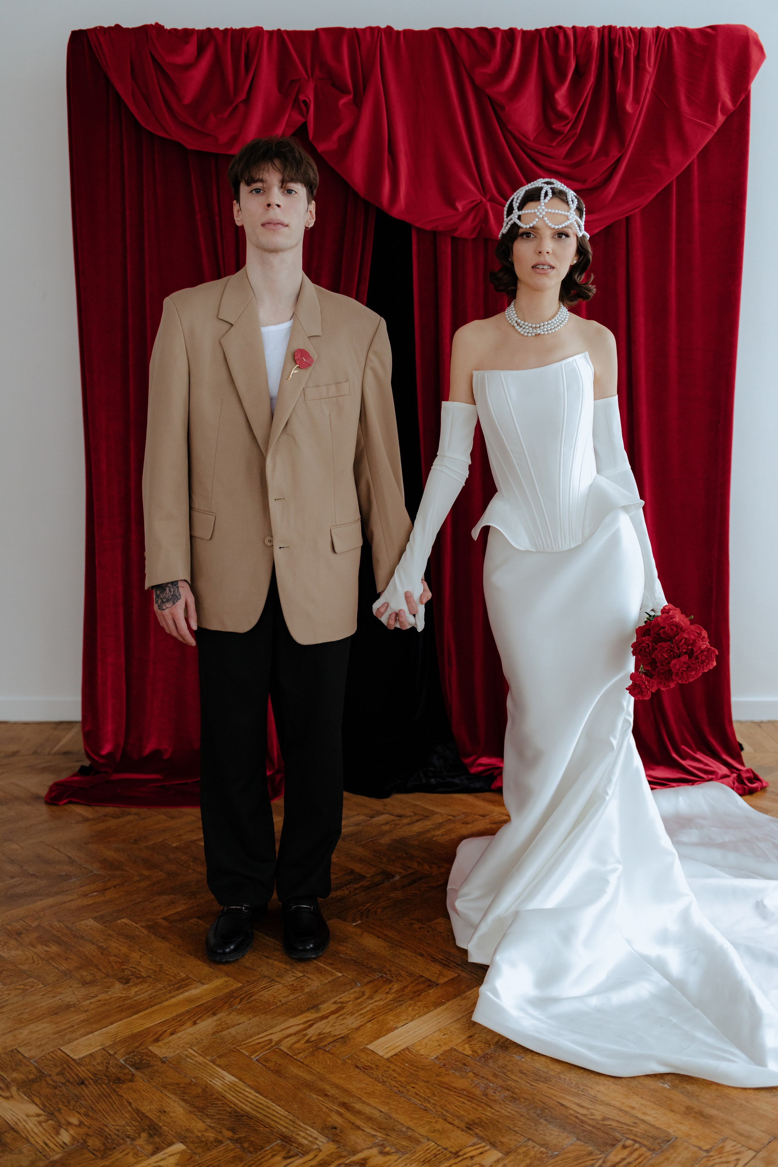 Свадебная творческая съемка в студии