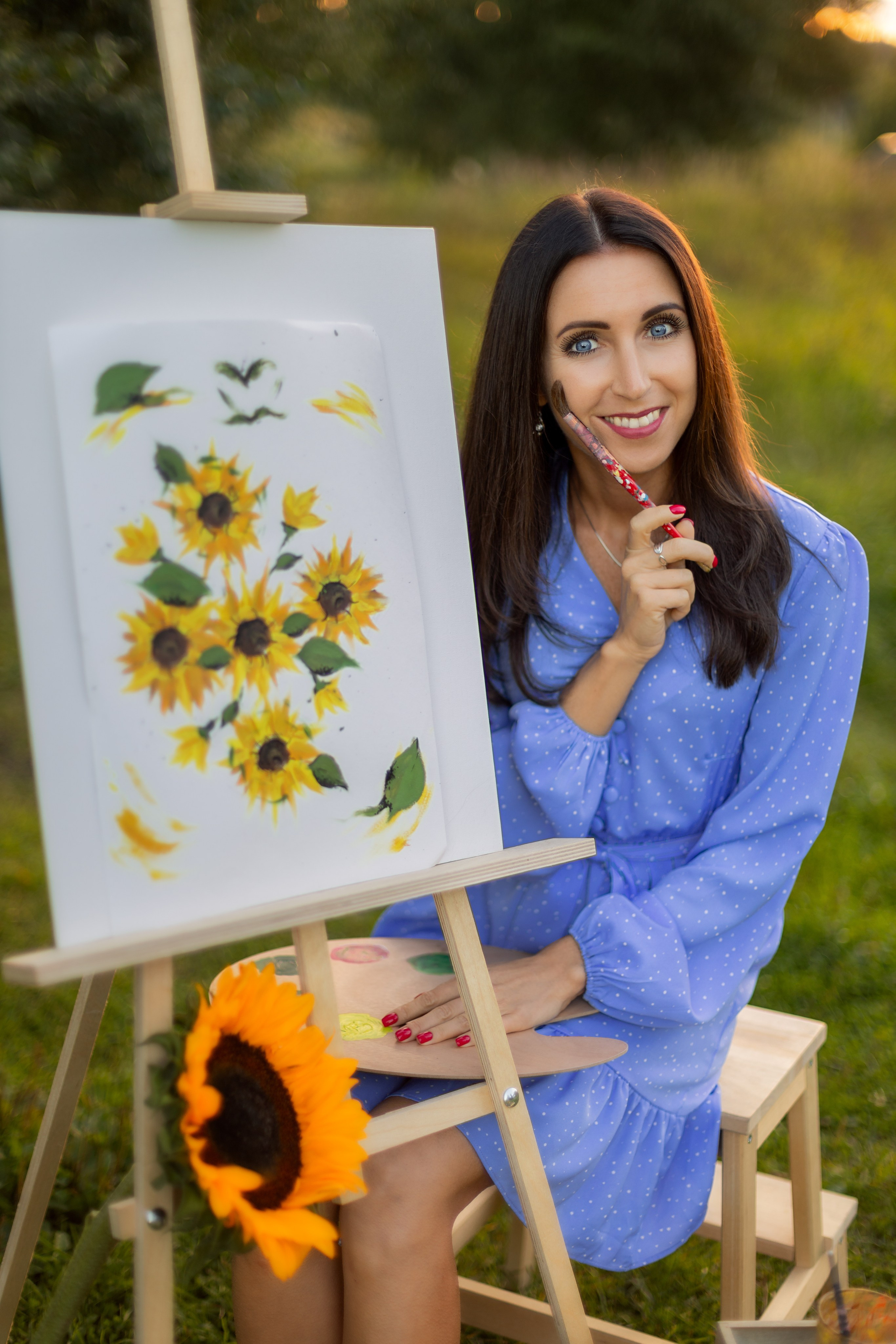 Ольга. Пикник с подсолнухами. Фотограф Ульянкина Мария