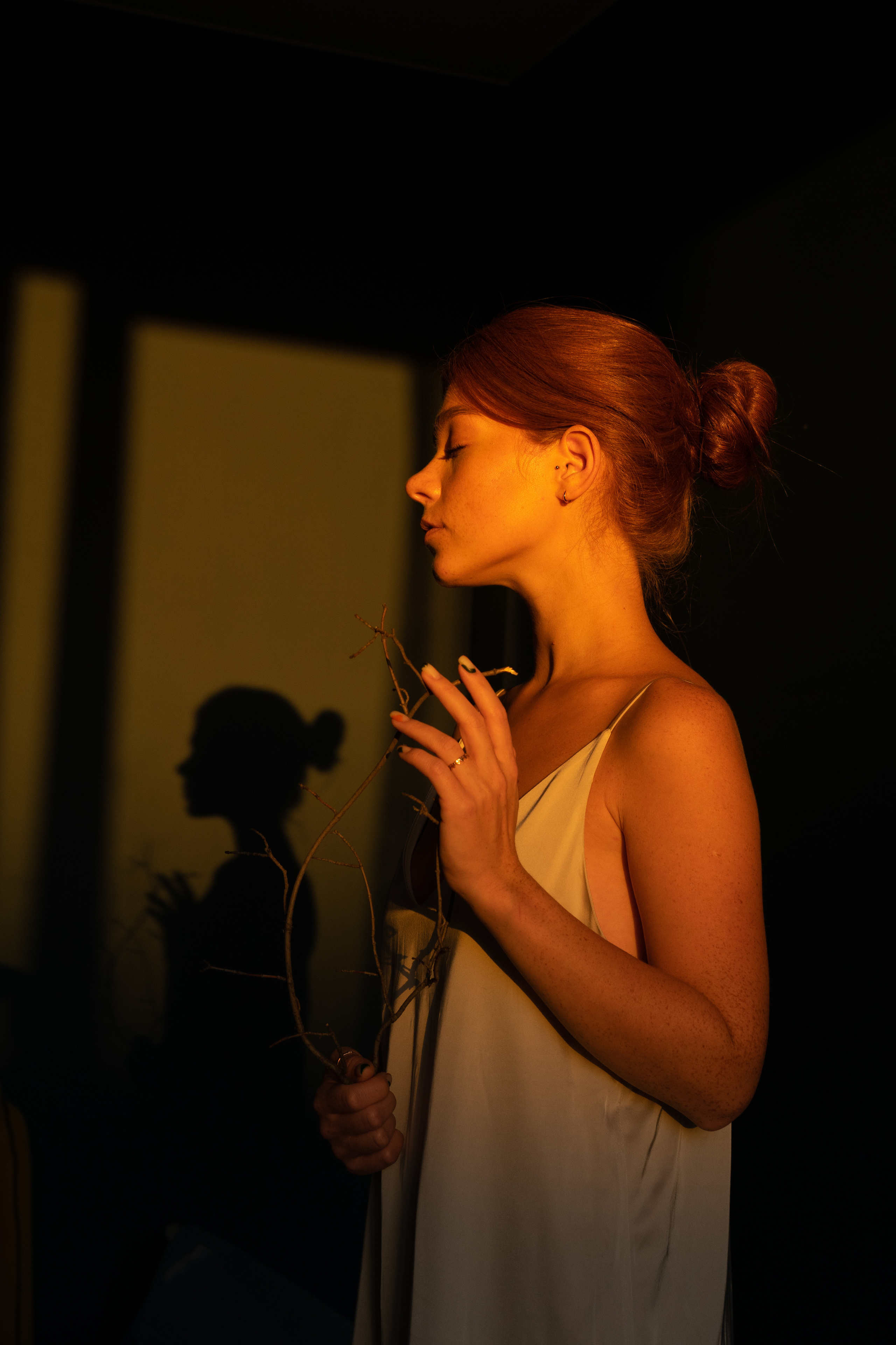 хрупкость, красота, рыжая, девушка