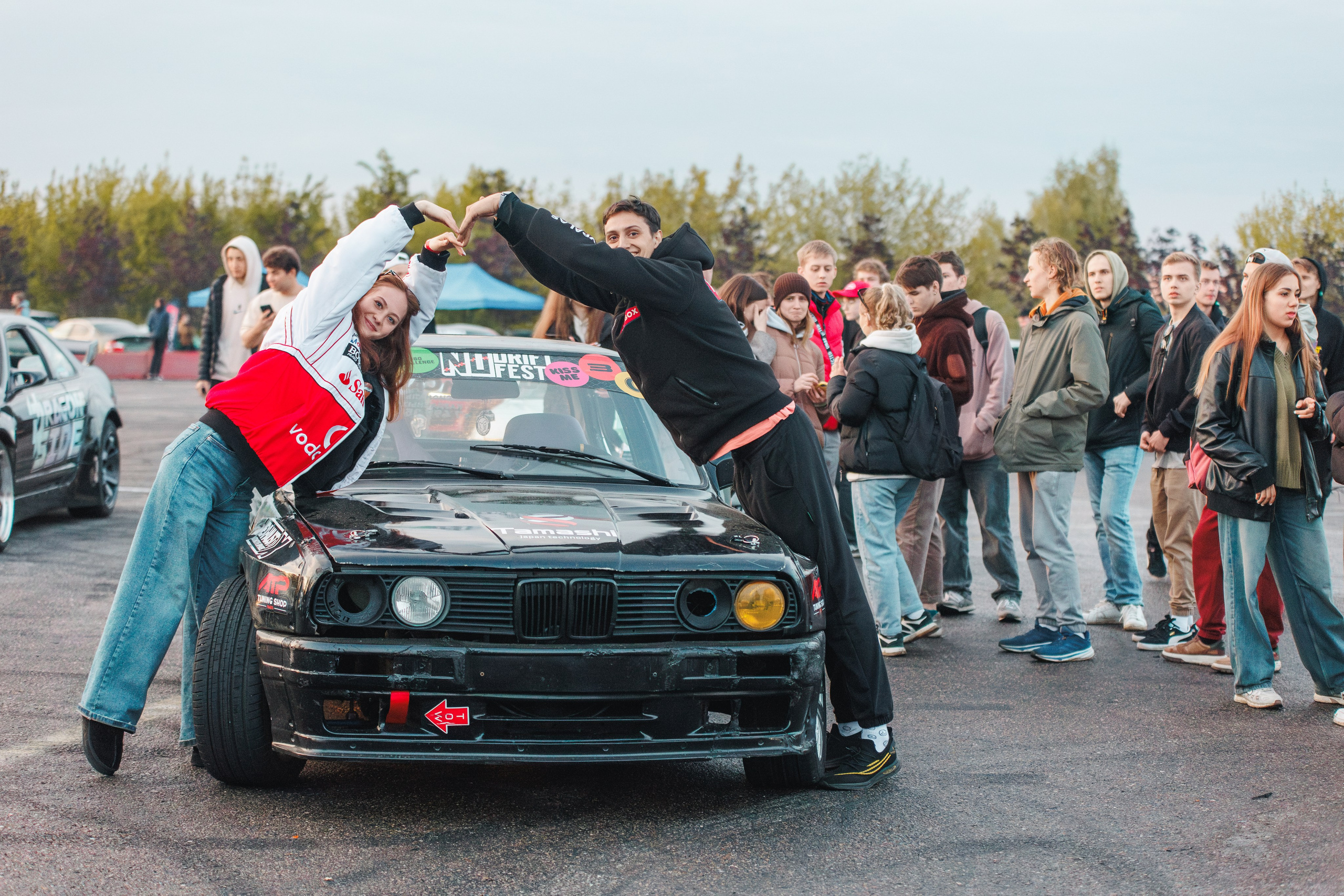 Выставка и дрифт машин. Репортажный фотограф. Москва. Алина Ланская