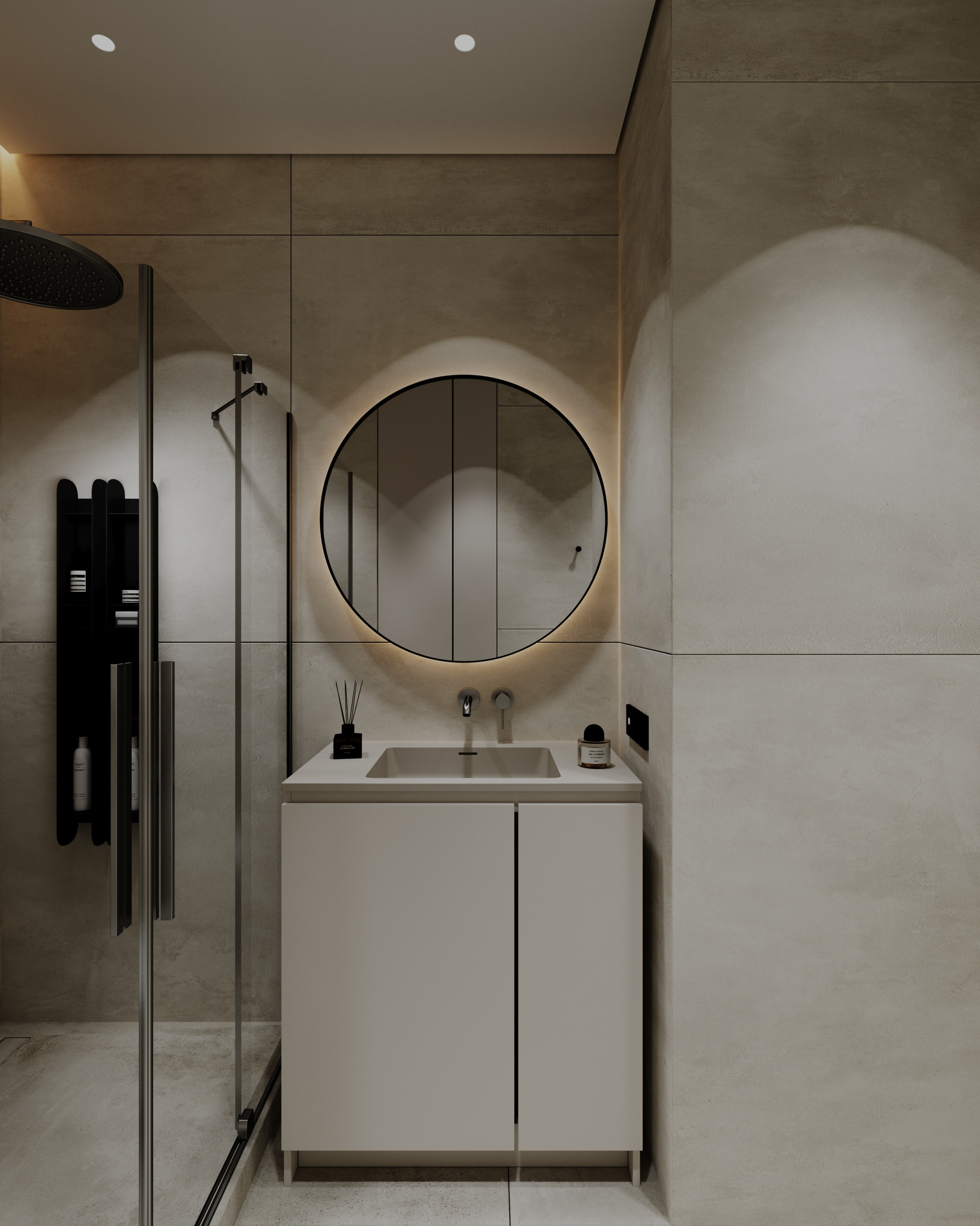 Санузел № 2. Визуализации интерьера