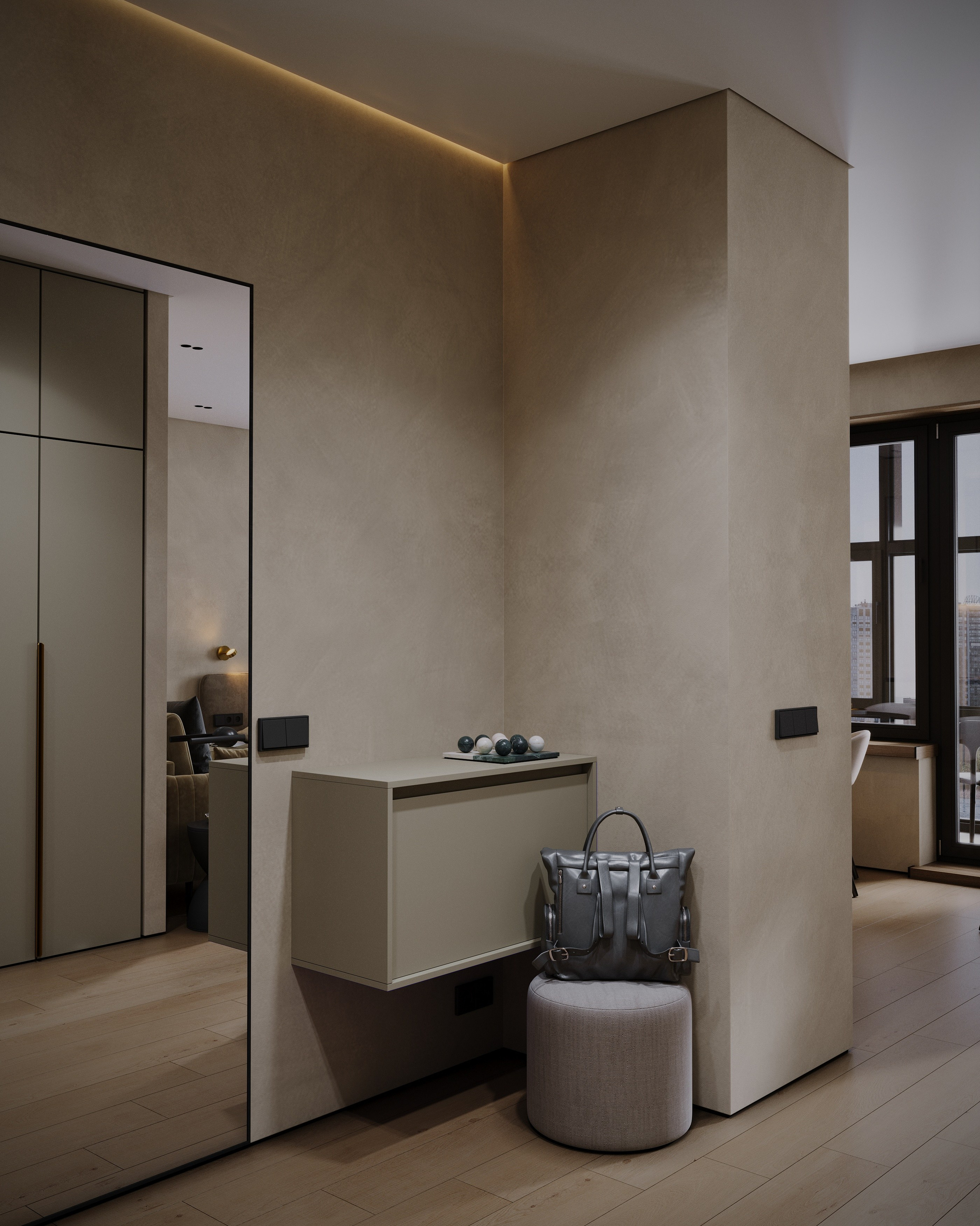 Saint Petersburg apartment studio. Визуализации интерьера