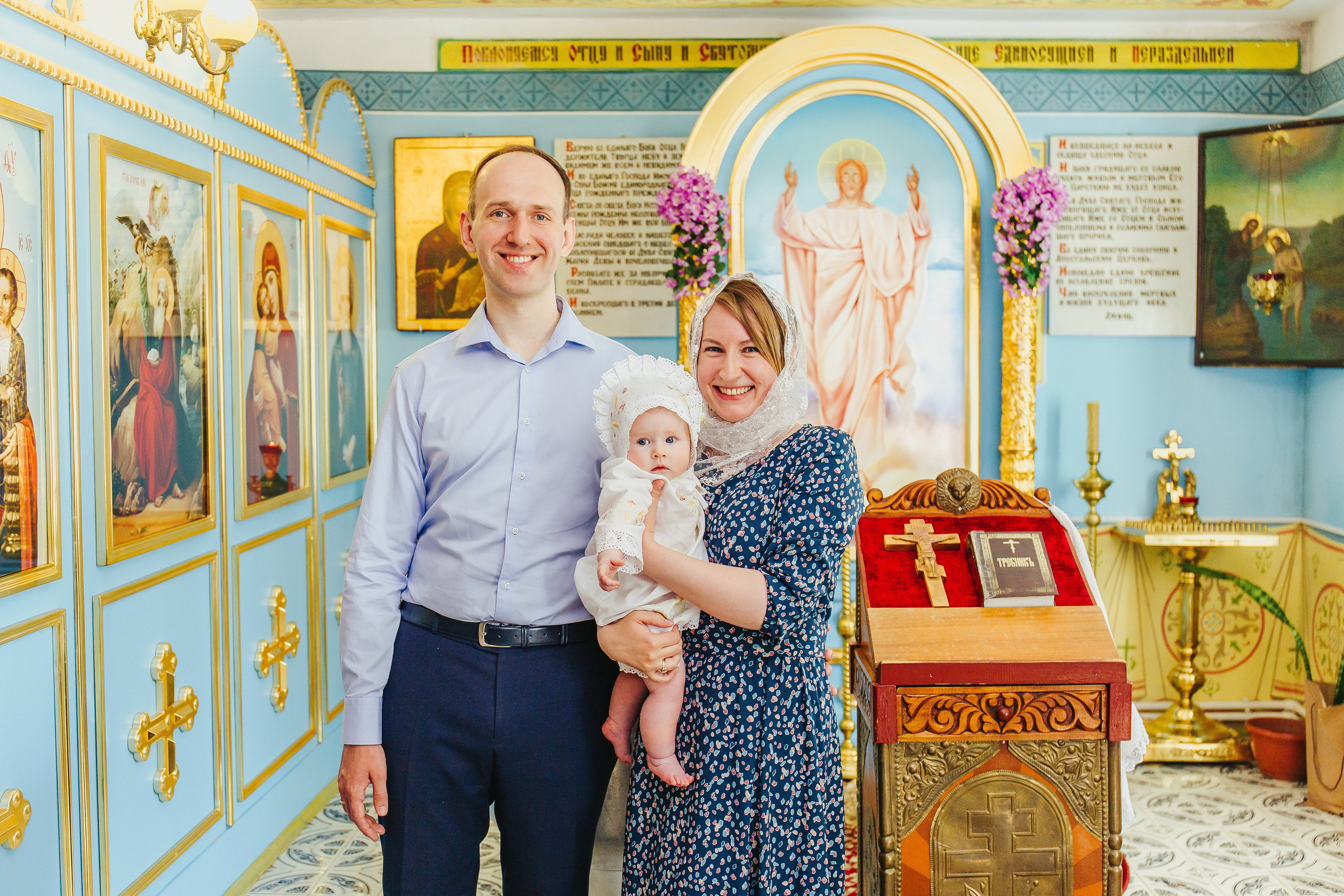 Фотосессия крещения малыша. Фотограф новорожденных и детский в Сергиевом Посаде Кругликова Юлия