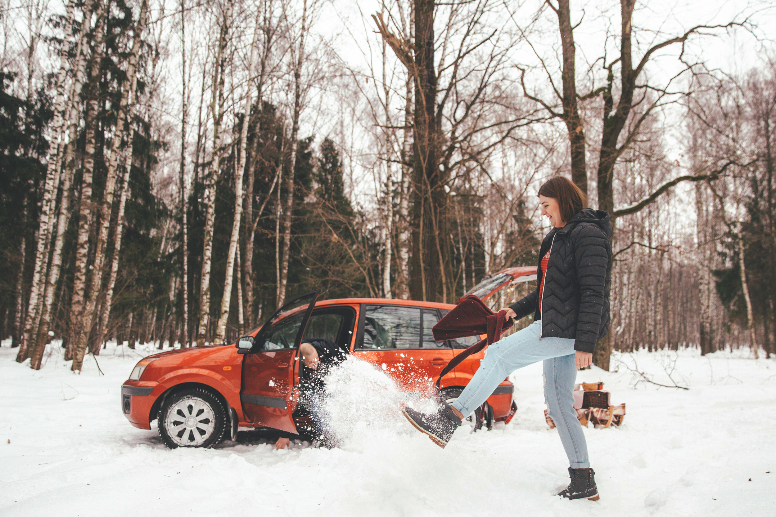 Зимняя фотосессия Love Story для Анны и Николая
