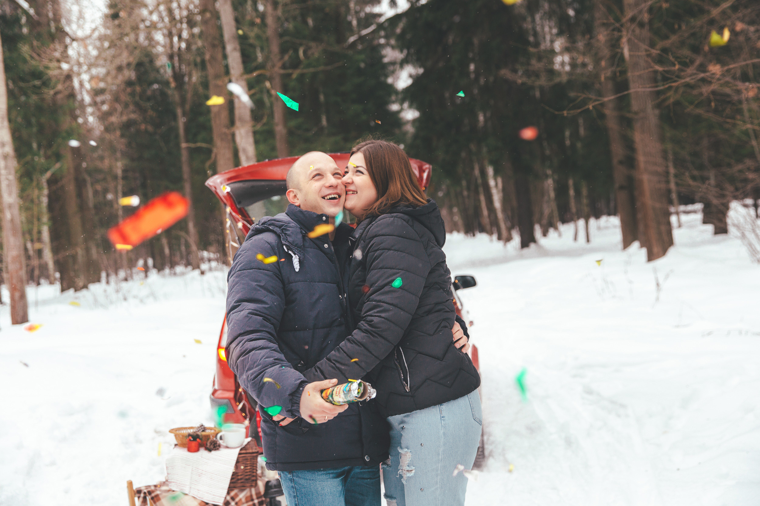 Зимняя фотосессия Love Story для Анны и Николая