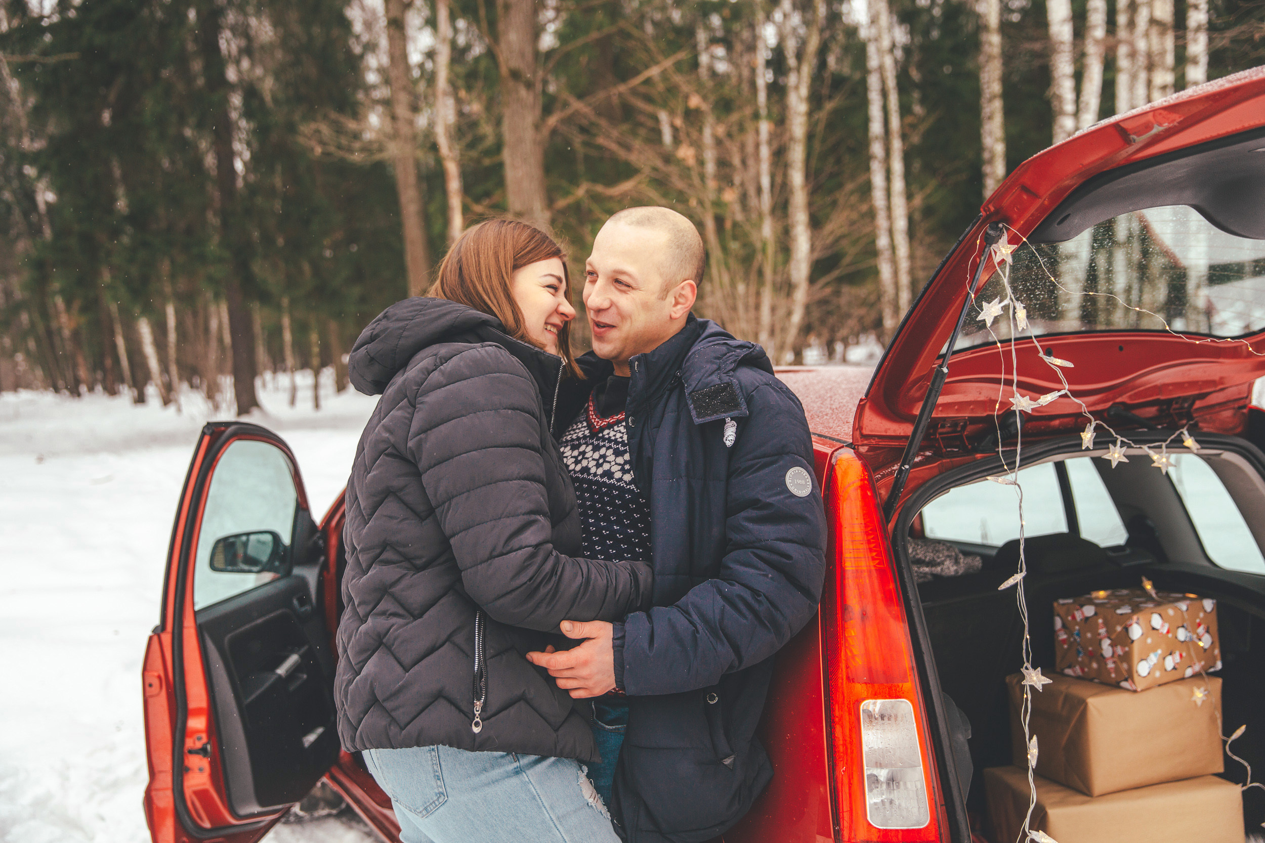 Зимняя фотосессия Love Story для Анны и Николая