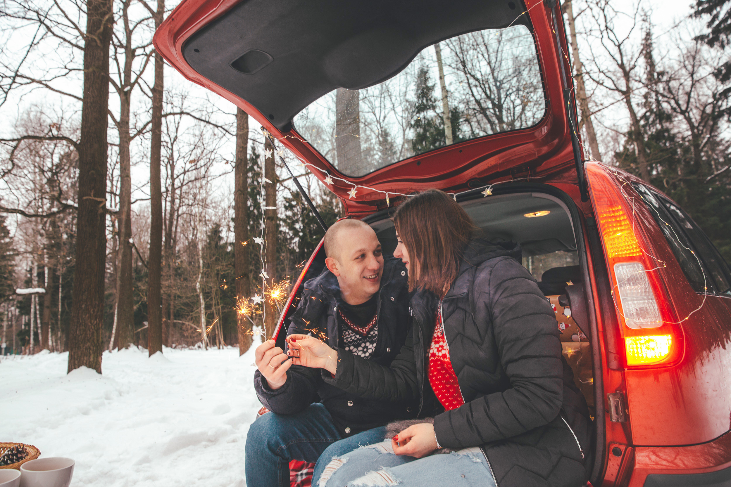 Зимняя фотосессия Love Story для Анны и Николая