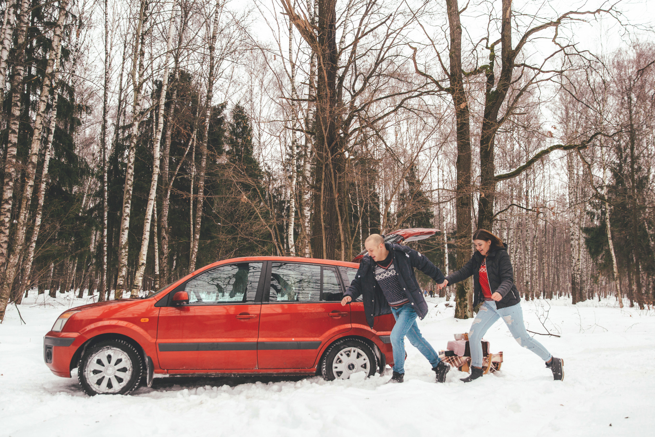 Зимняя фотосессия Love Story для Анны и Николая