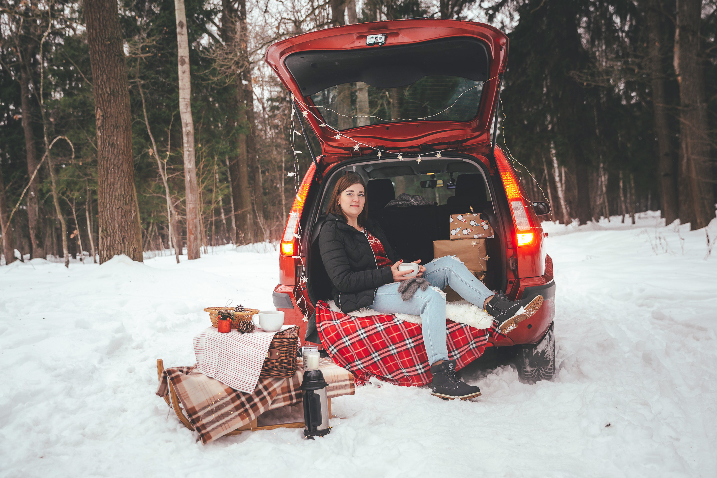 Зимняя фотосессия Love Story для Анны и Николая