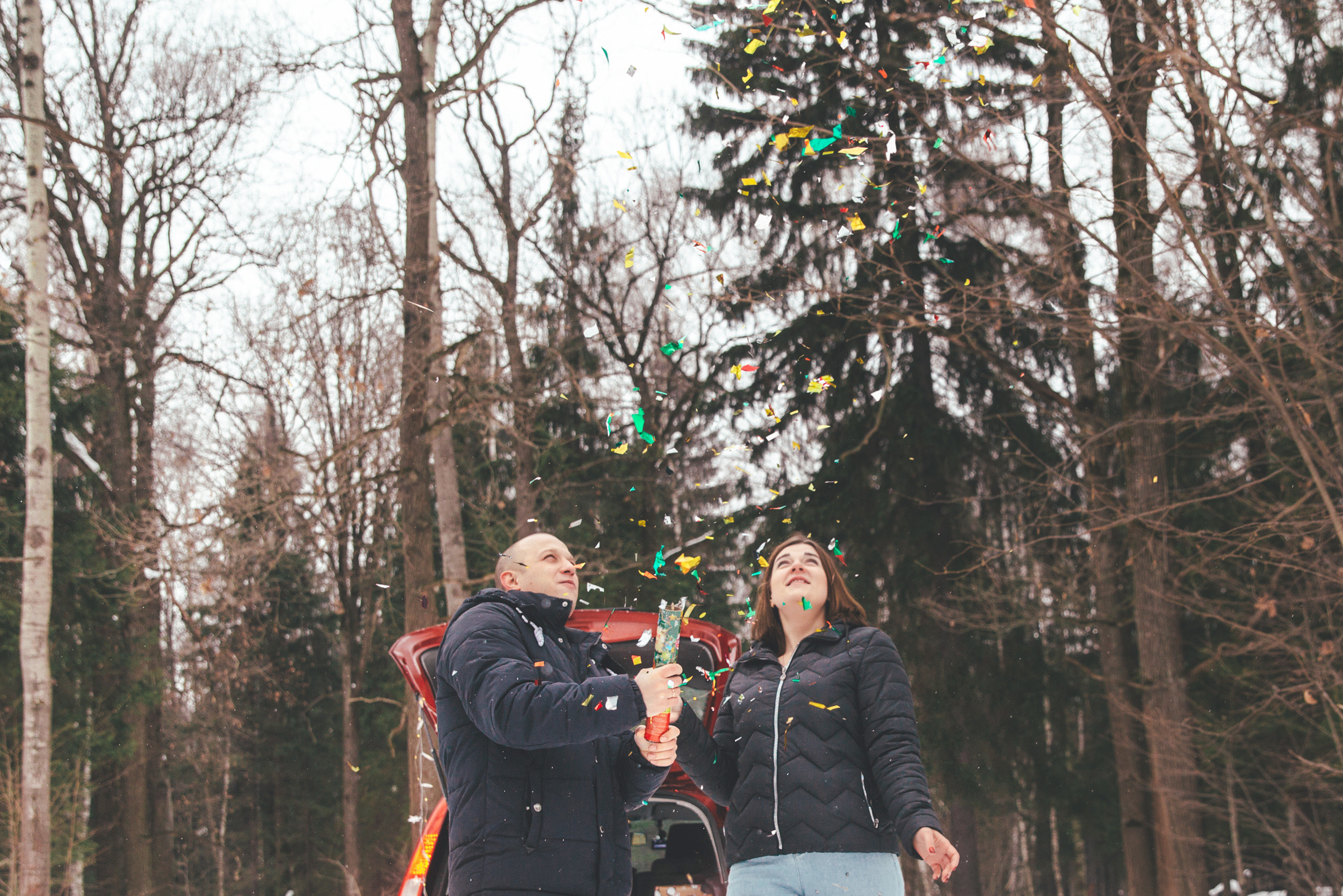 Зимняя фотосессия Love Story для Анны и Николая