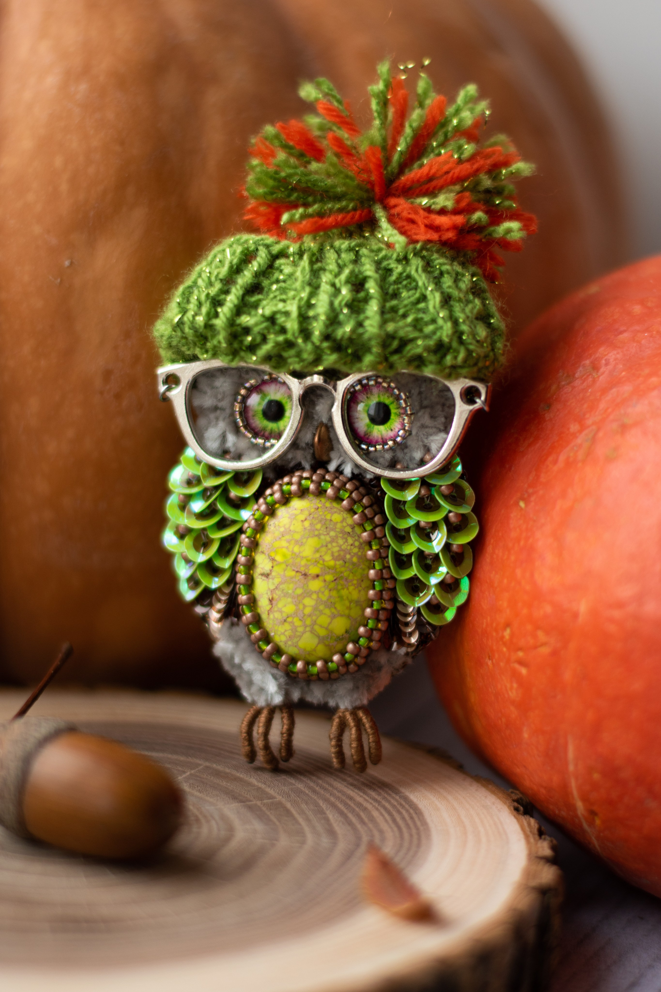 Брошь ручной работы «Совушка». Фотограф Санкт-Петербург | Дарья Першина