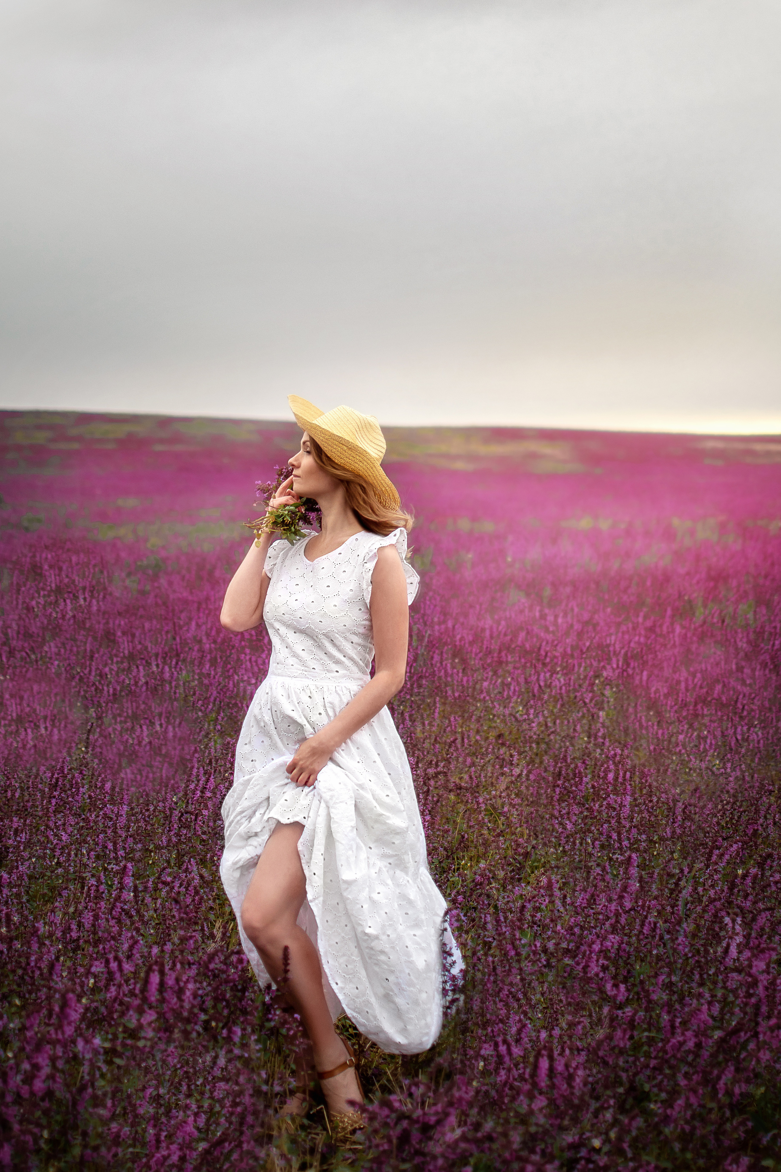 Золотой закат в шалфее. Детский и семейный фотограф в Красноярске Юлия Бирюкова