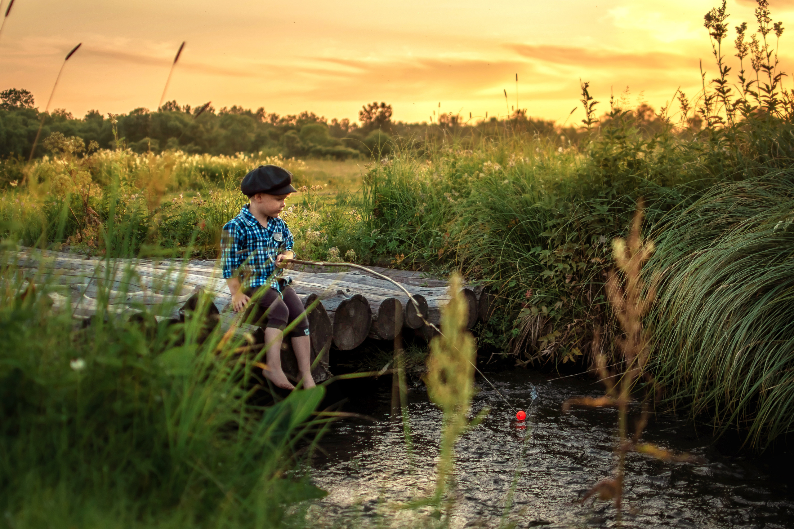 Маленький рыбак. Детский и семейный фотограф в Красноярске Юлия Бирюкова