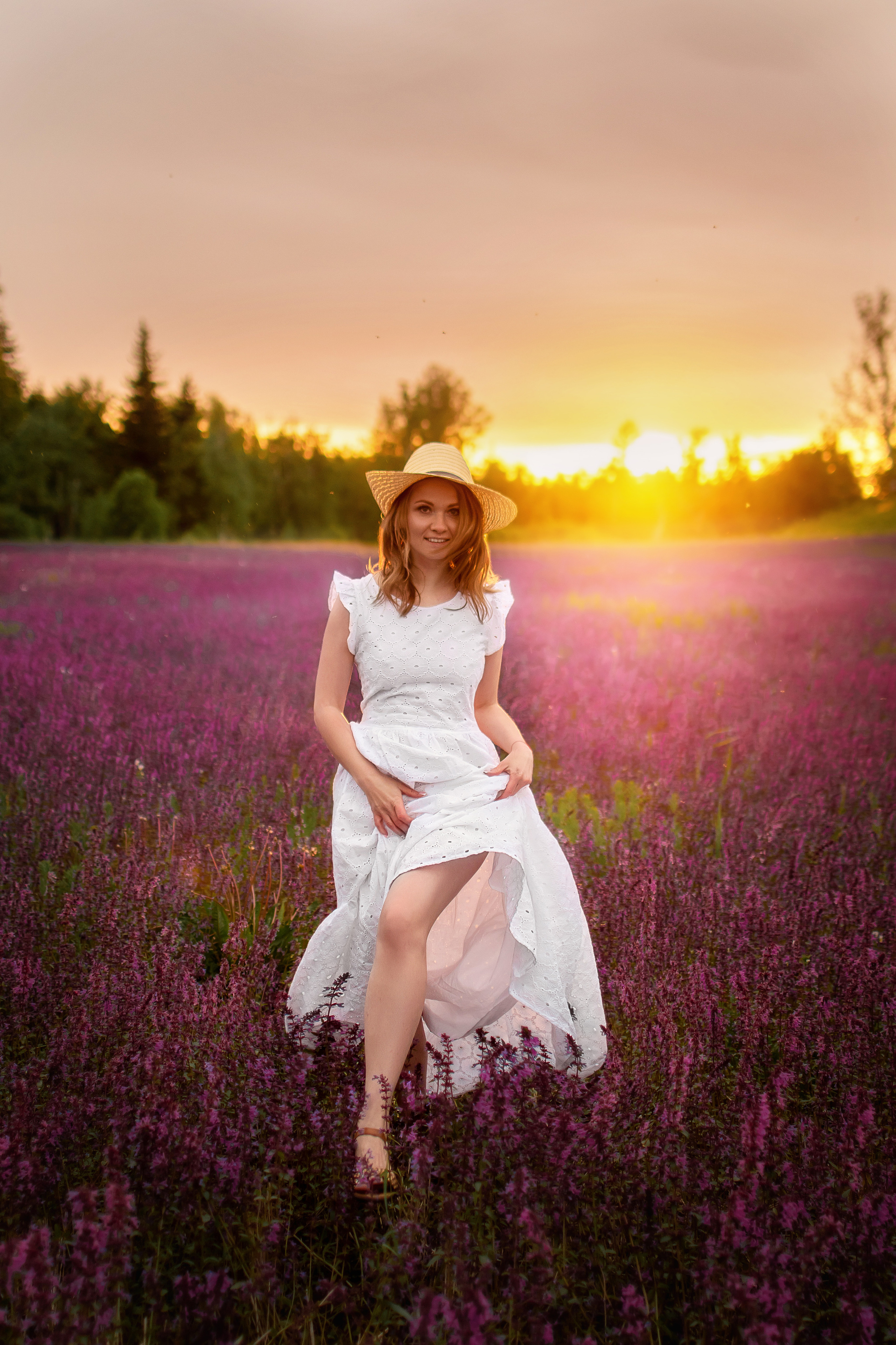Золотой закат в шалфее. Детский и семейный фотограф в Красноярске Юлия Бирюкова