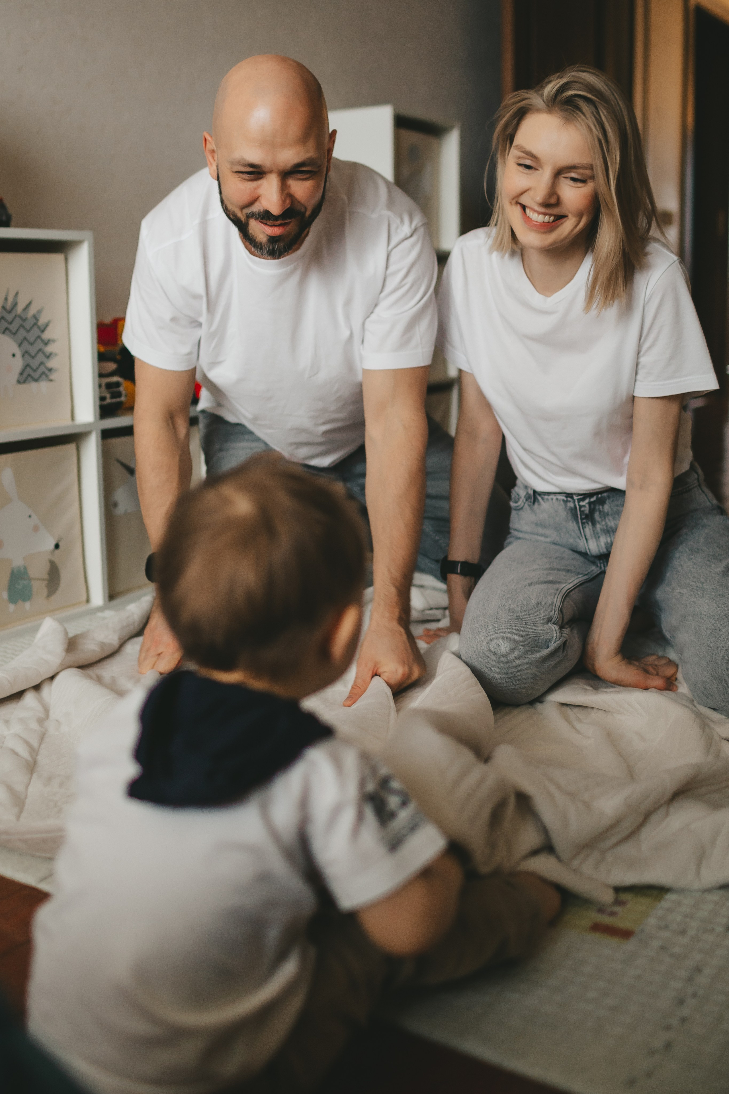 Костя, Таня и Лев (домашняя фотосессия). Семейный и детский фотограф и видеограф в Москве, Дрокина Наталья