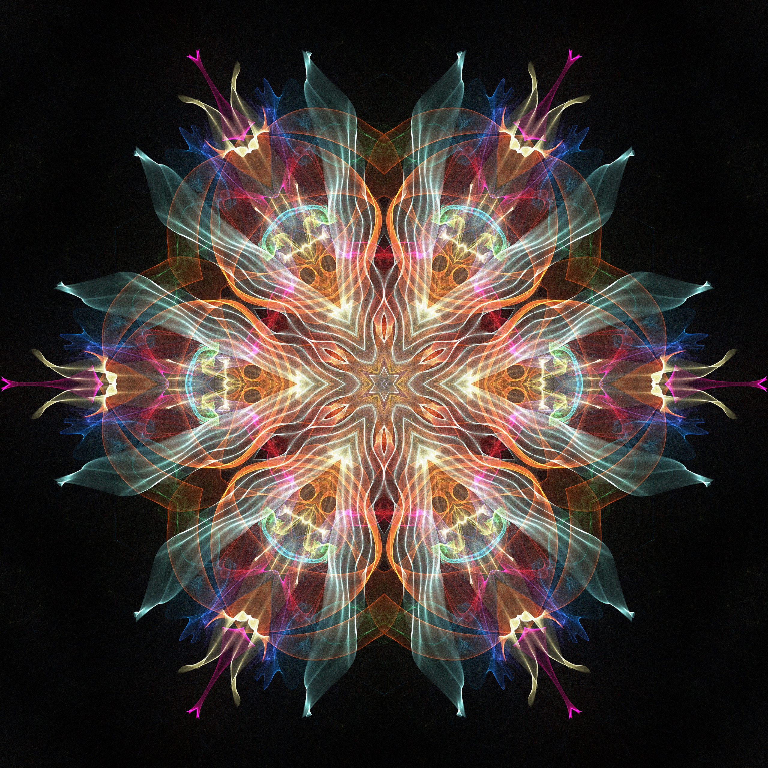 Flame Mandala of a tube TV. Roman Hodirev is an esoteriologist, multidisciplinary artist, photographer and musician. Saint Petersburg, Riga