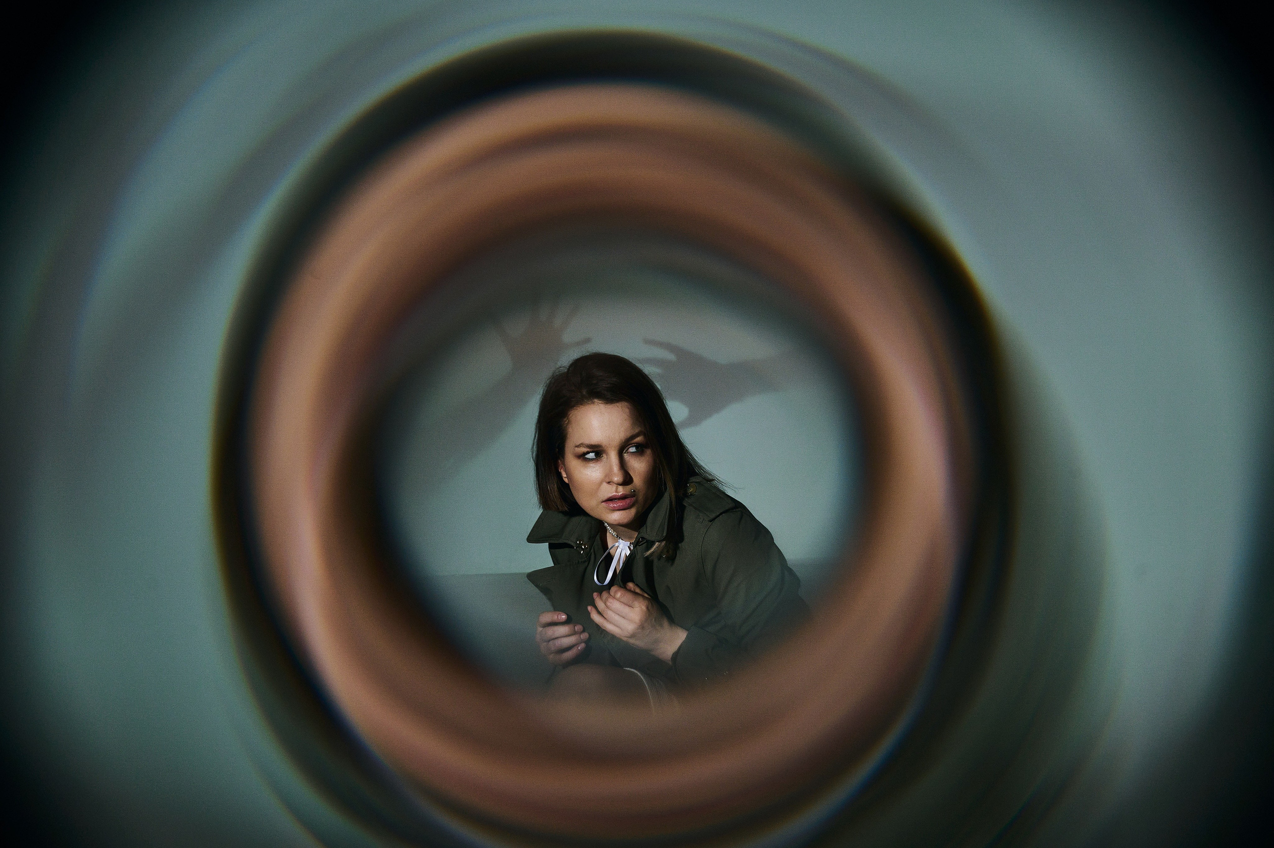 Фотосессия Ксении с проектором