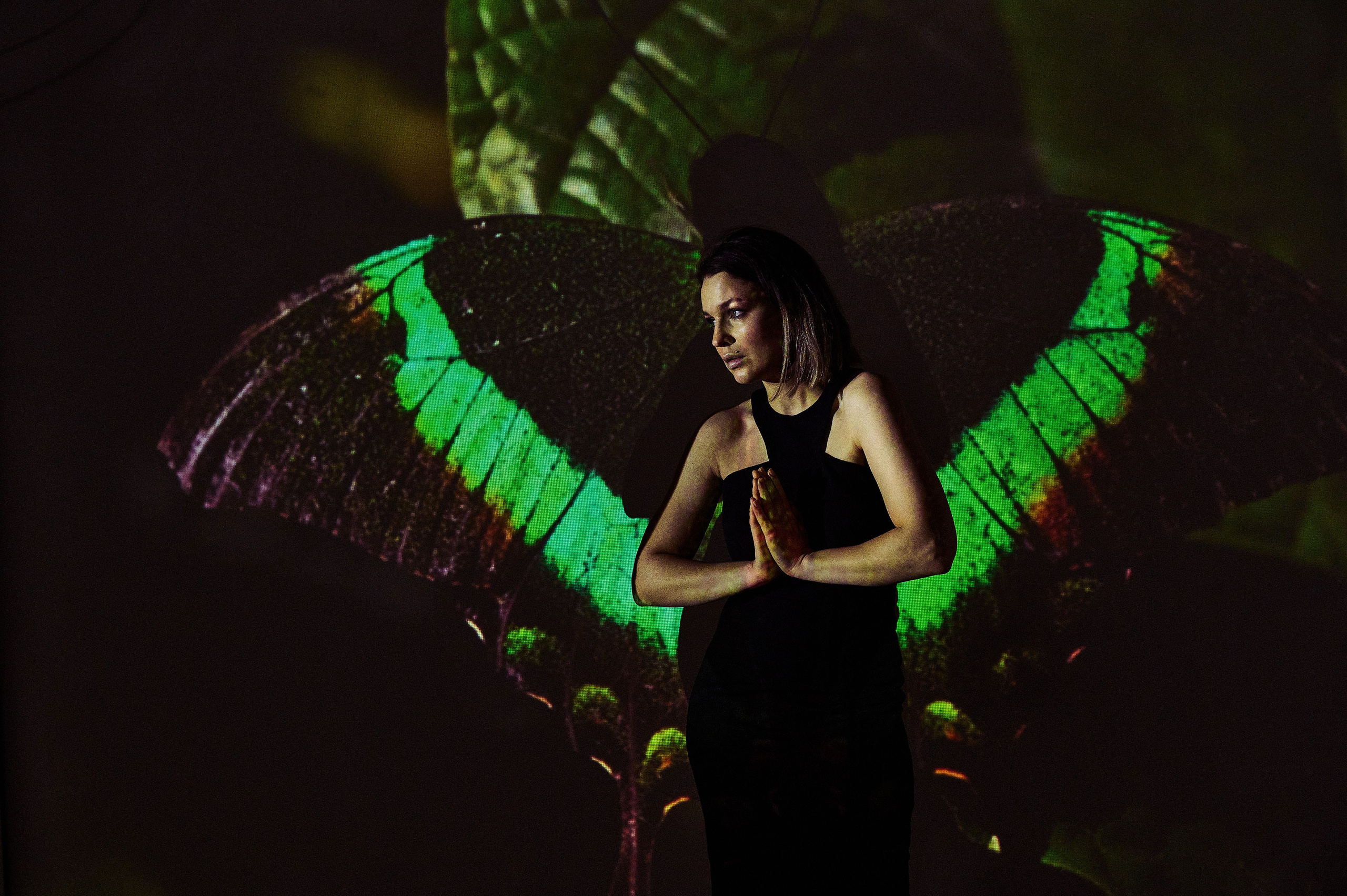 Фотосессия Ксении с проектором