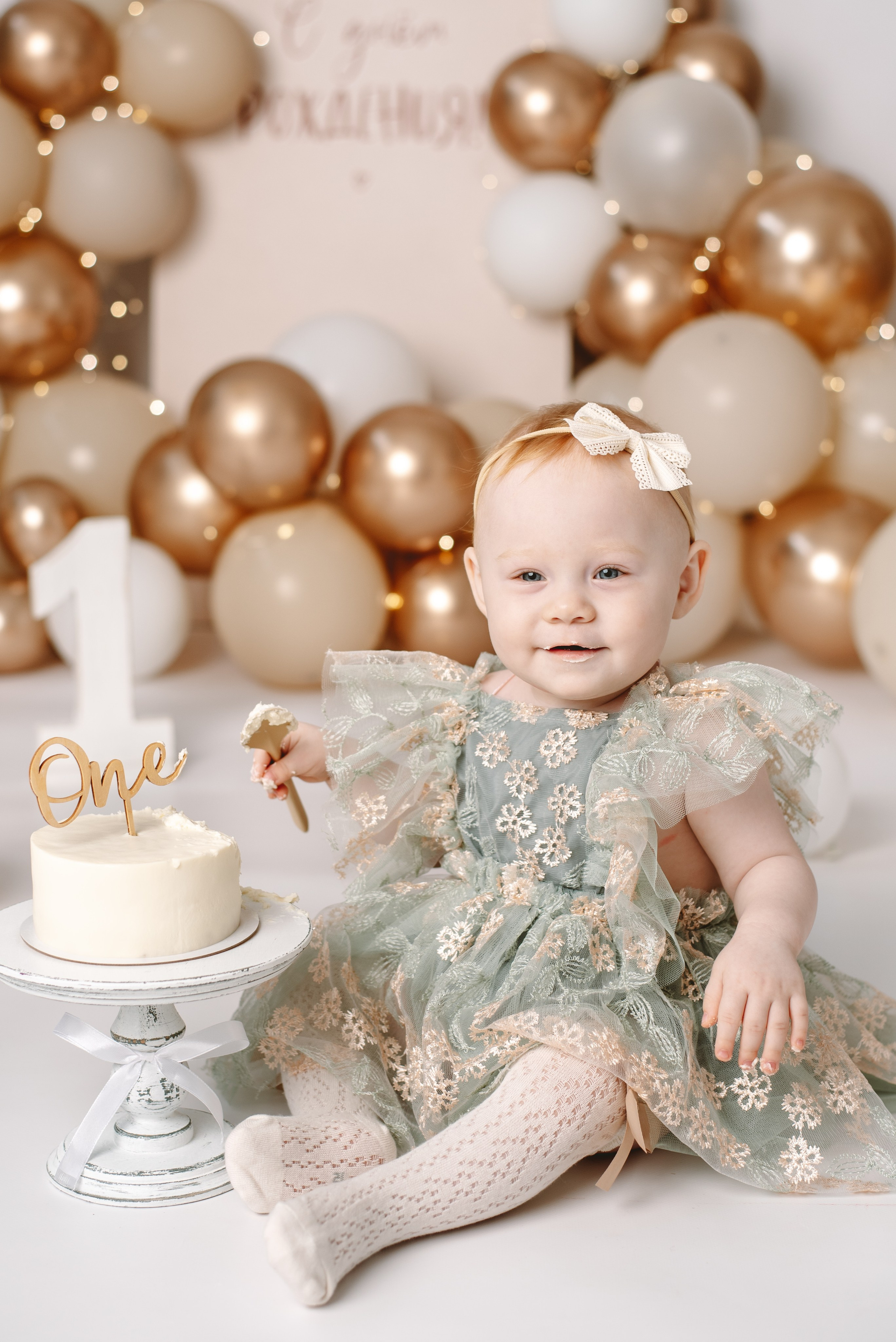 Первый тортик. Детский фотограф Ольга Жубрина