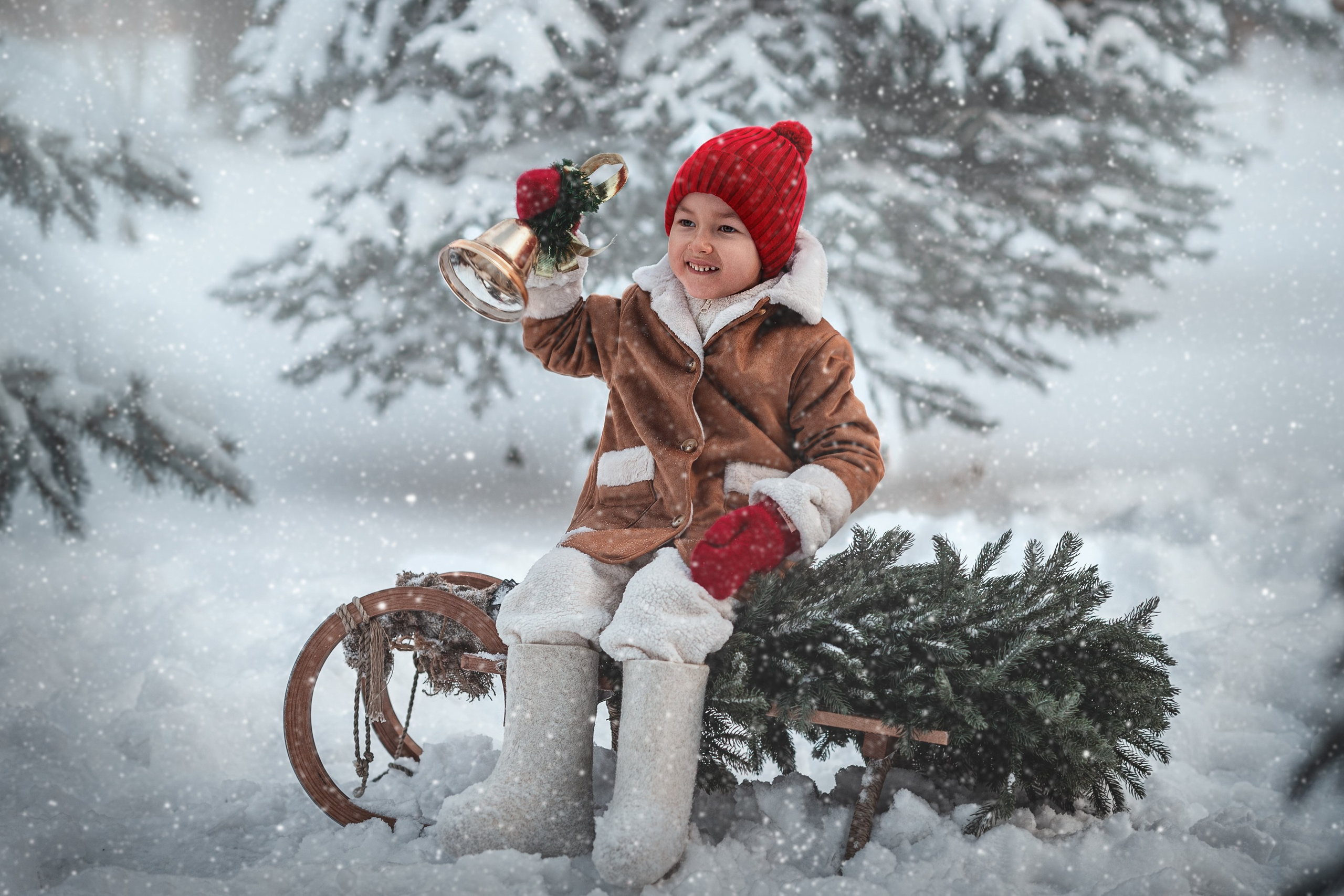 САНТА НА УЛИЦЕ. Семейный фотограф Екатеринбург Лора Мур