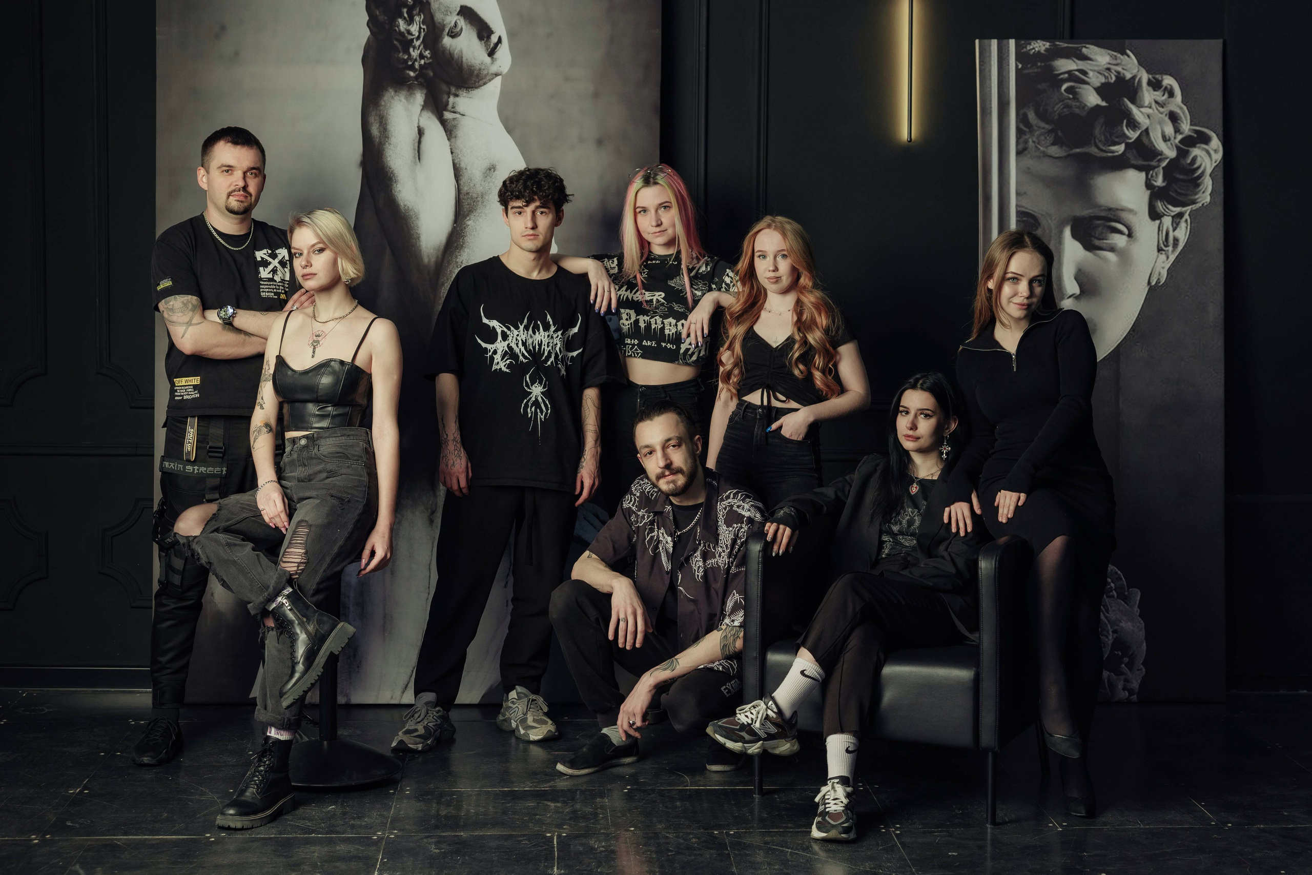 Коллективная фотосессия для мастеров тату-салона «Бить-Колотить». Алексей Шаров — свадебный и репортажный фотограф в Нижнем Новгороде