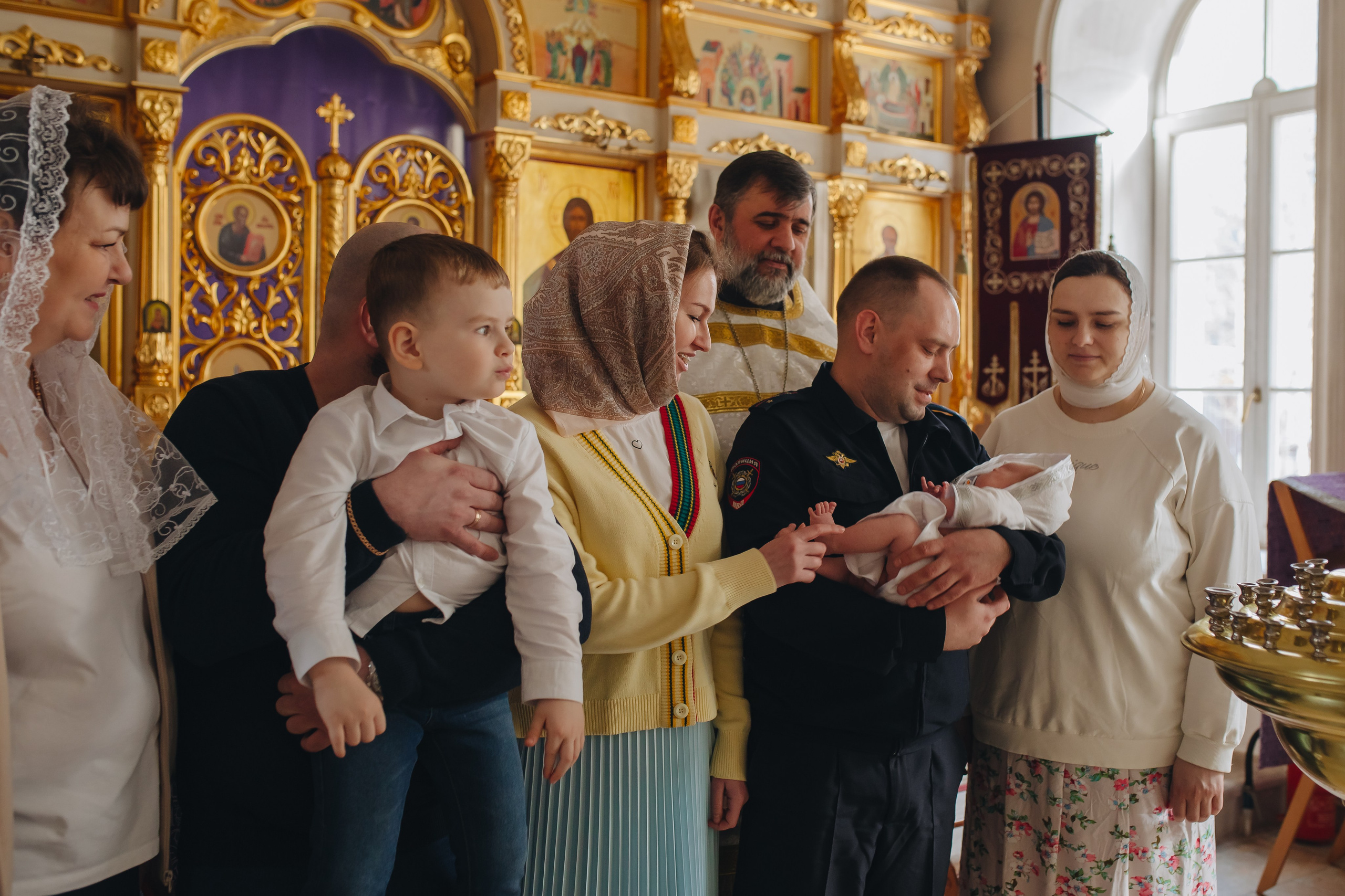 Крещение в светлом Храме. Семейный и детский фотограф в Москве Дорогова Екатерина