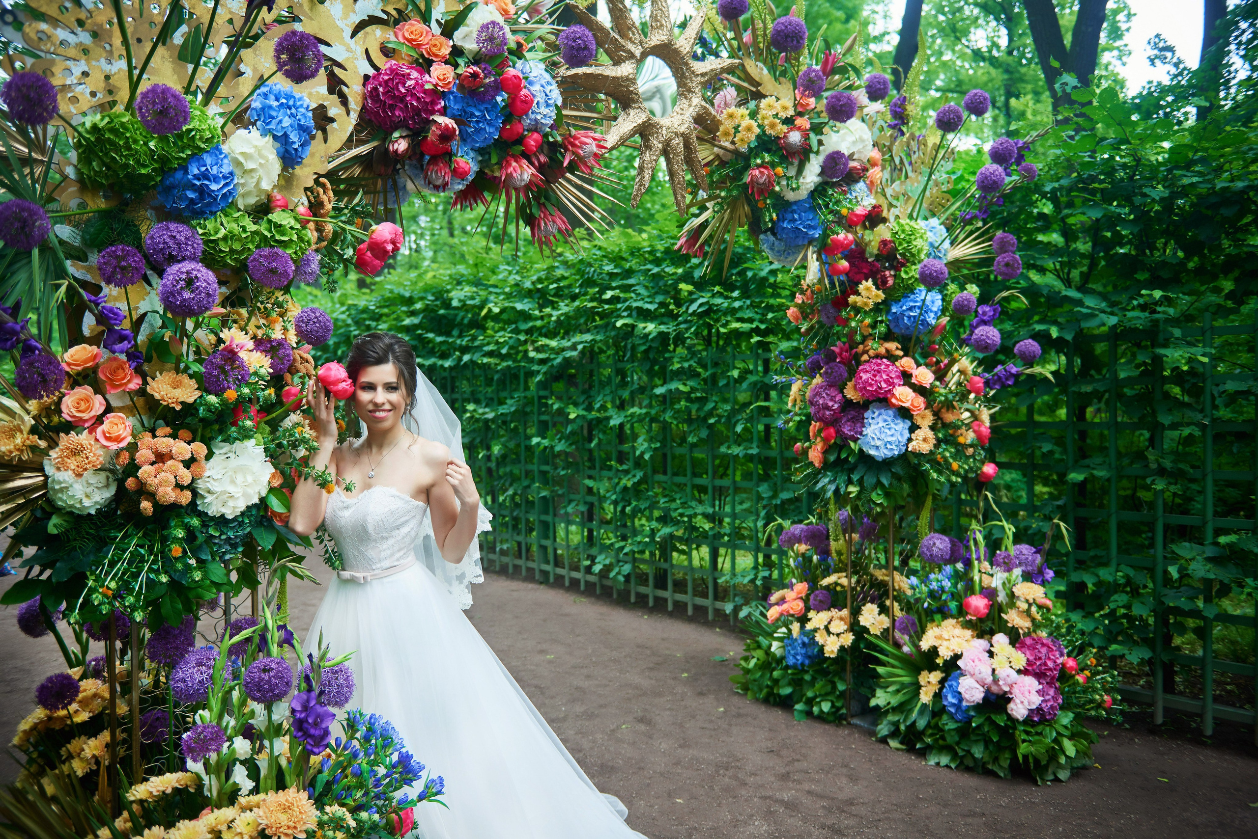 Валерия и Андрей (свадебная фотосессия в Летнем саду). Портретный, семейный и свадебный фотограф в Санкт-Петербурге и в Пушкине Ширяев Денис