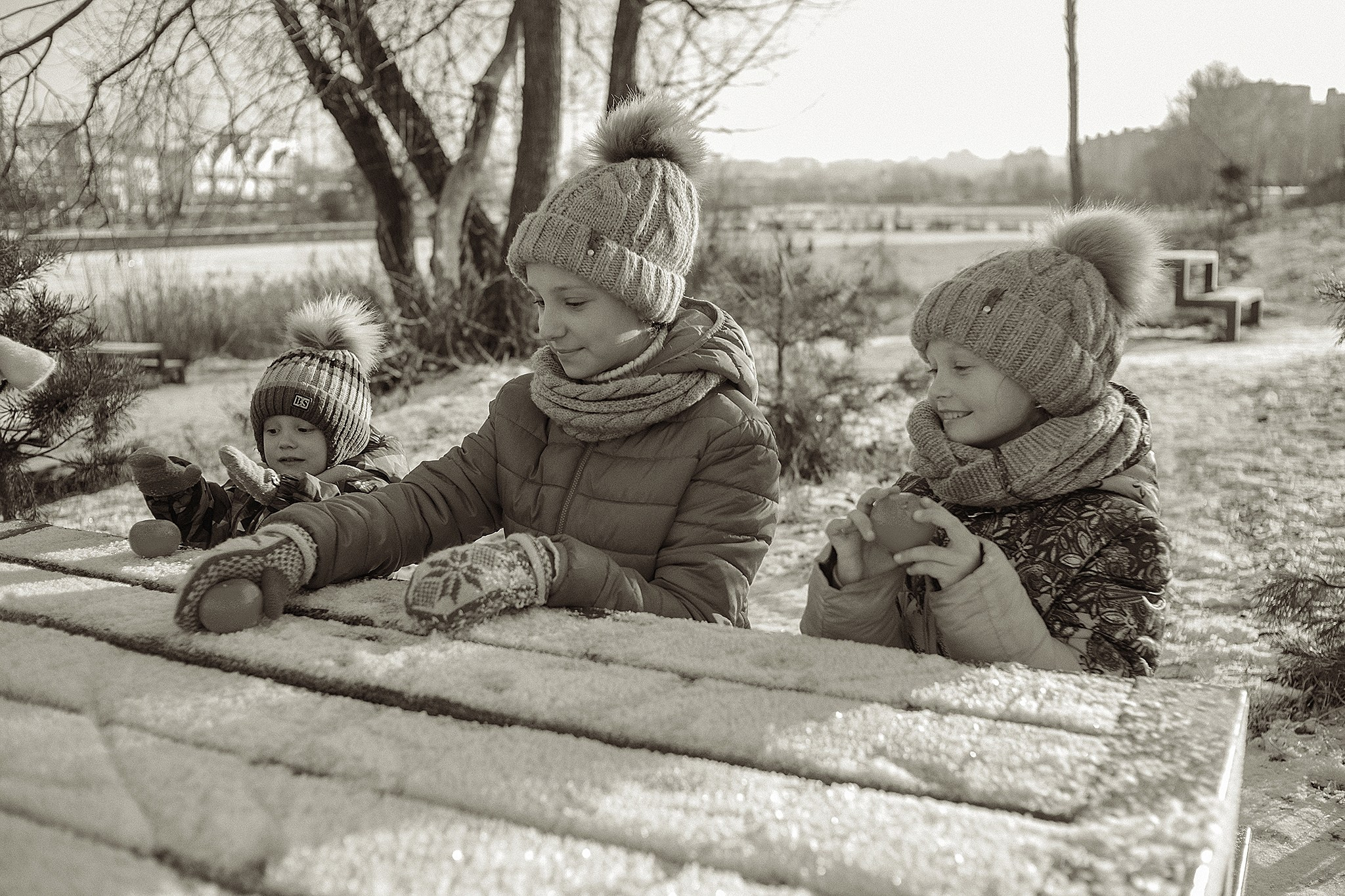 Зимняя фотопрогулка с мандаринами. Детский и семейный фотограф, фотограф мероприятий Нижний Новгород