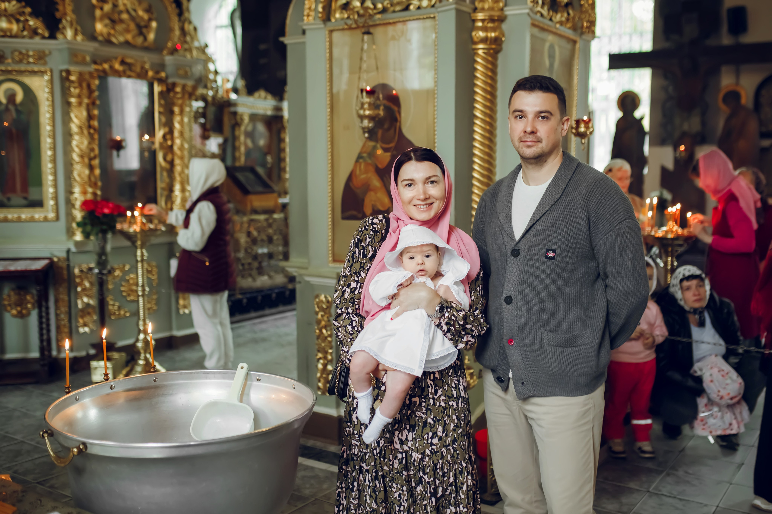 Крещение Марии. Фотограф на Крещение, семейный фотограф в Москве