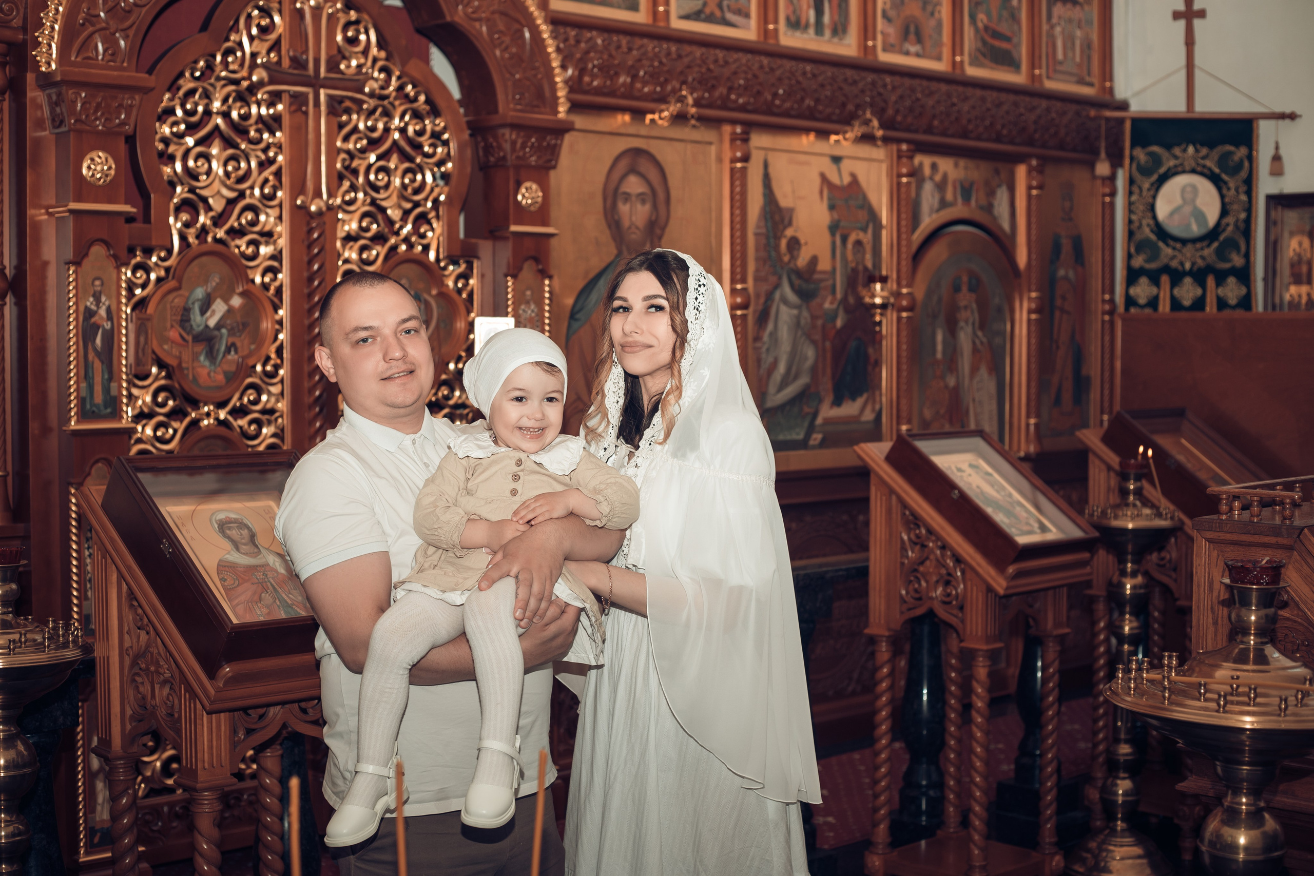 Таинство Крещения Киры. Благовещенская церковь. Семейный фотограф в Рязани и Рязанской области