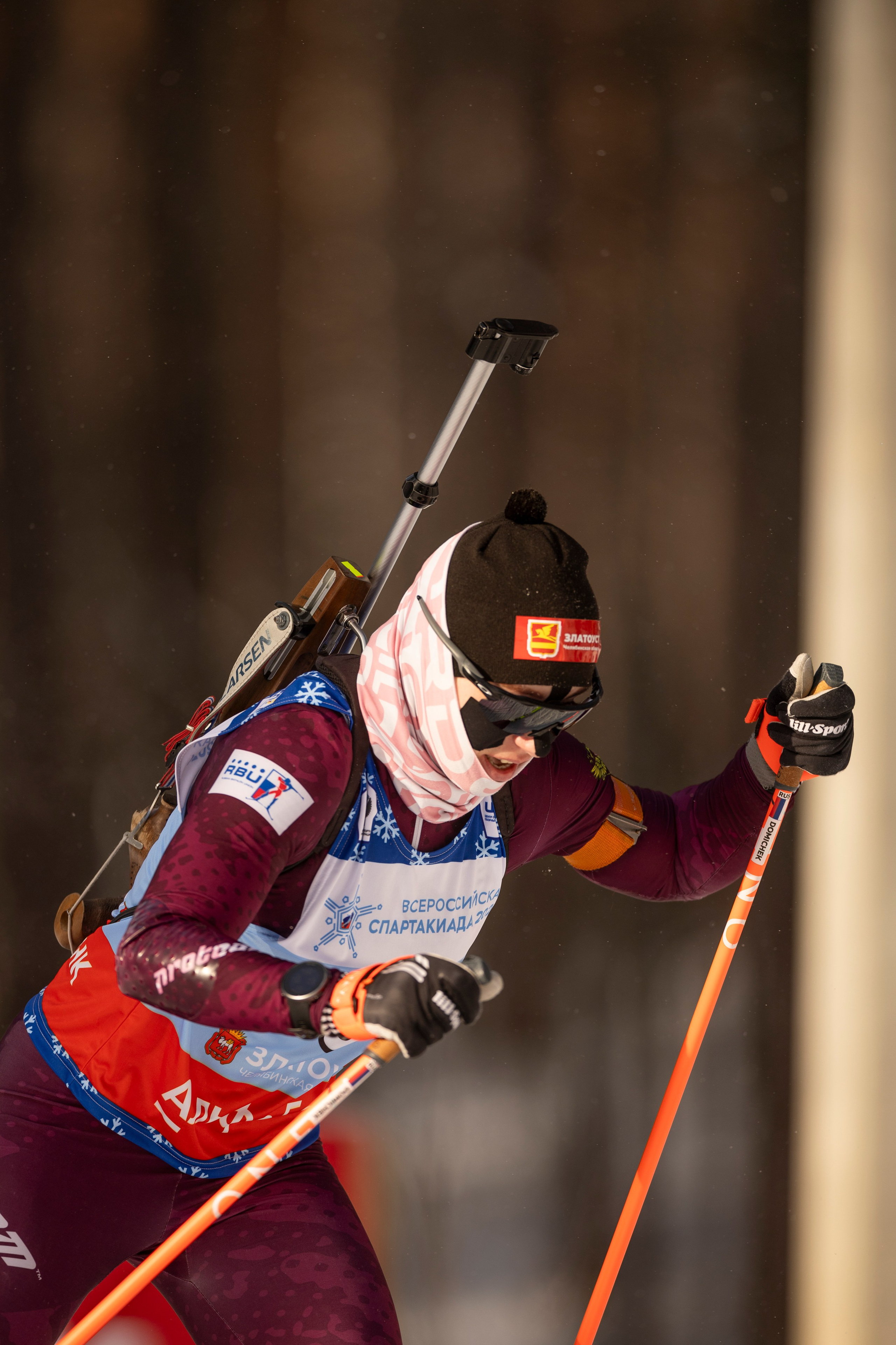 Всероссийская спартакиада. Гонка преследования женщины. Спортивный репортажный фотограф Казань Нафис Сиразетдинов