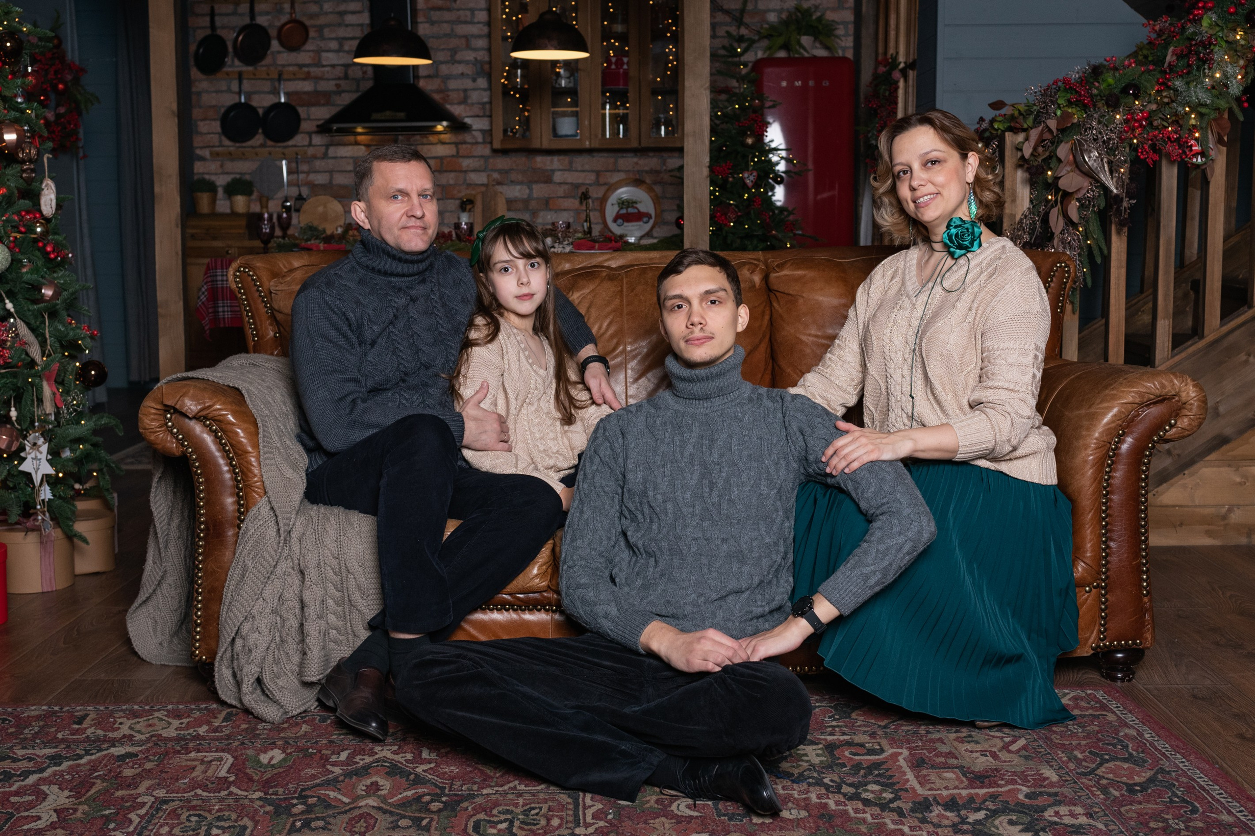 Новогодняя съемка в студии. Семейный фотограф в Москве Анна Коропова