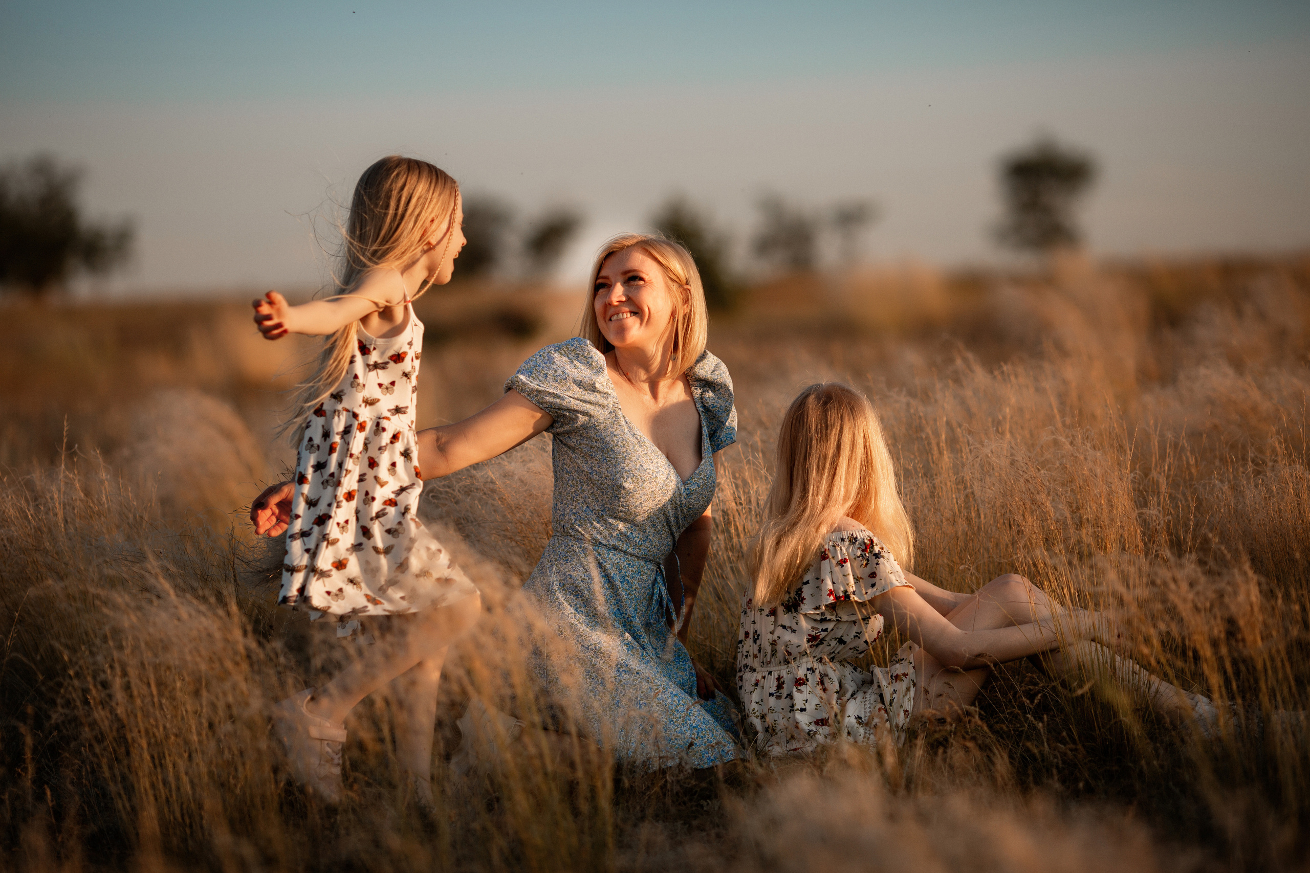Екатерина с дочерьми. Семейный и женский фотограф в Волгограде Екатерина Гулей