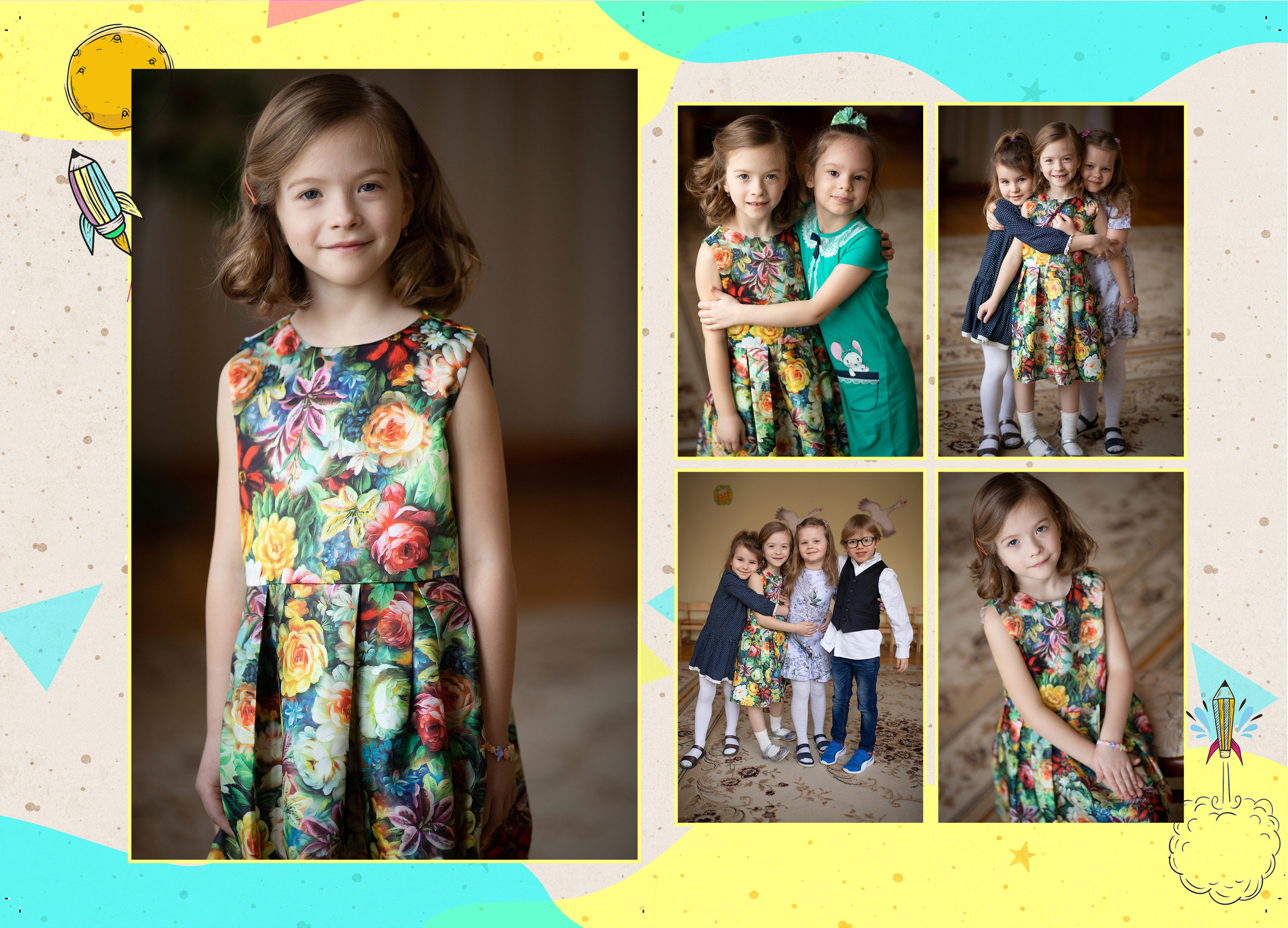 Индивидуальная фотокнига Космос. Выпускные альбомы для школ и детских садов — фотокниги и виньетки